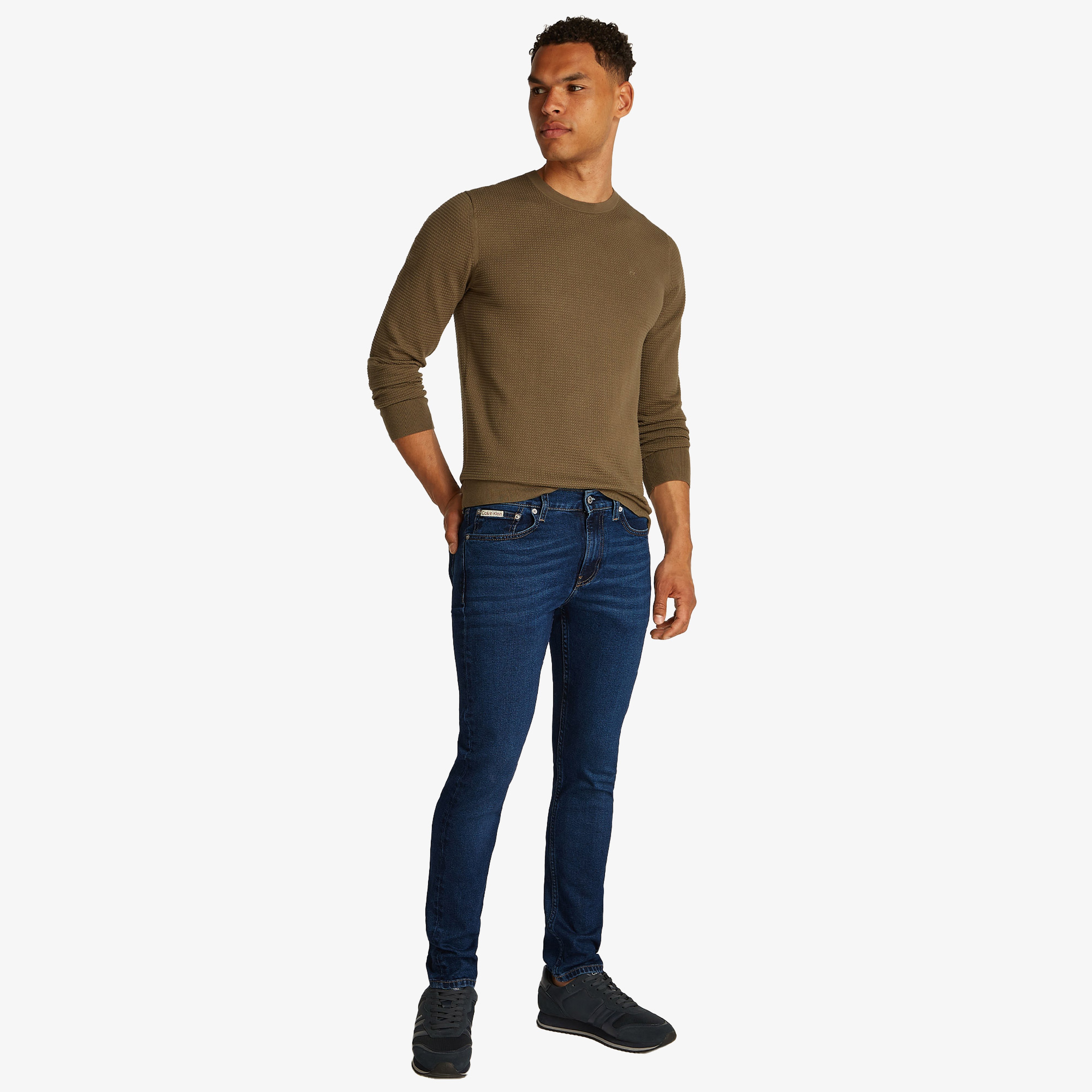 Calvin Klein Erkek Mavi Pantolon