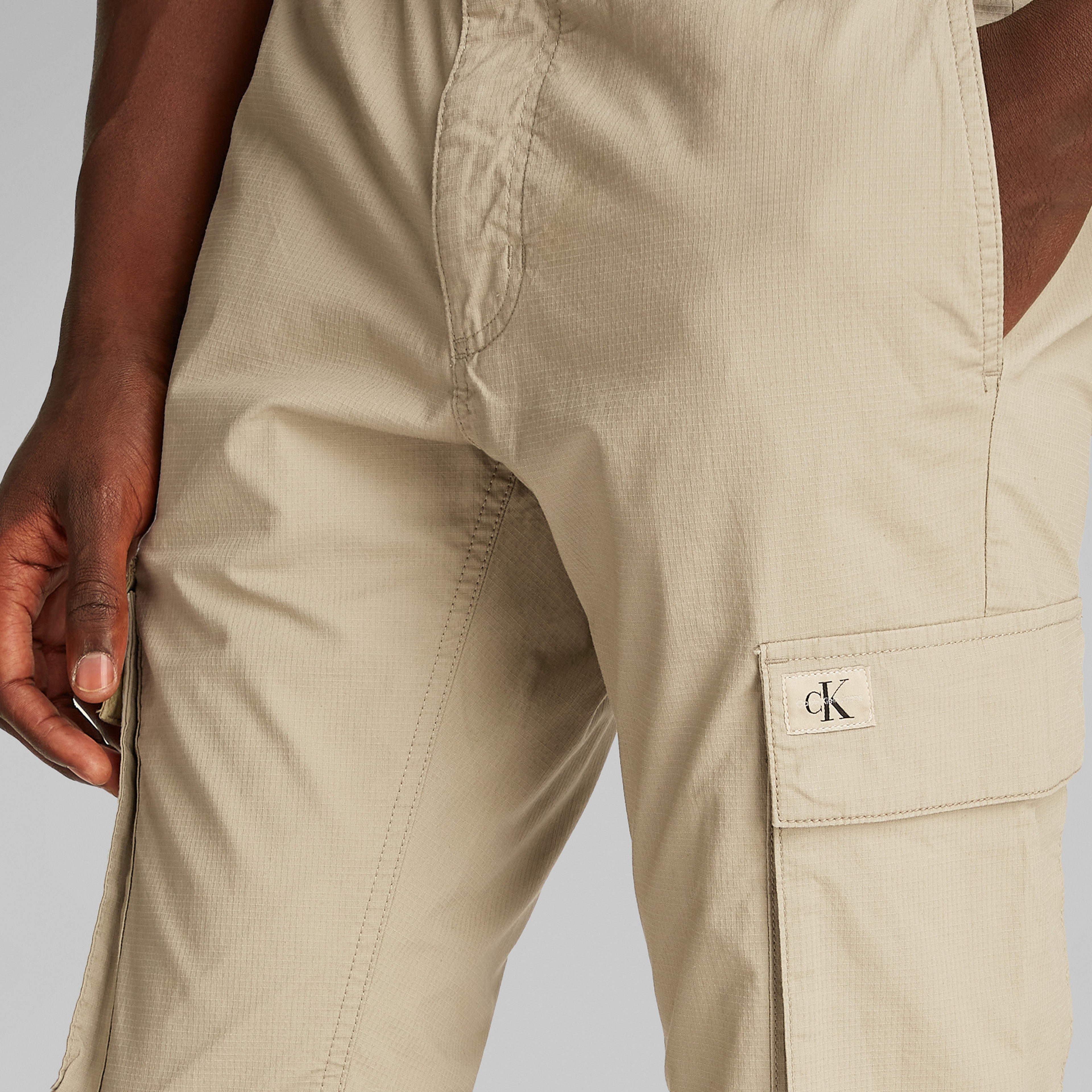 Calvin Klein Skinny Cargo Erkek Bej Pantolon