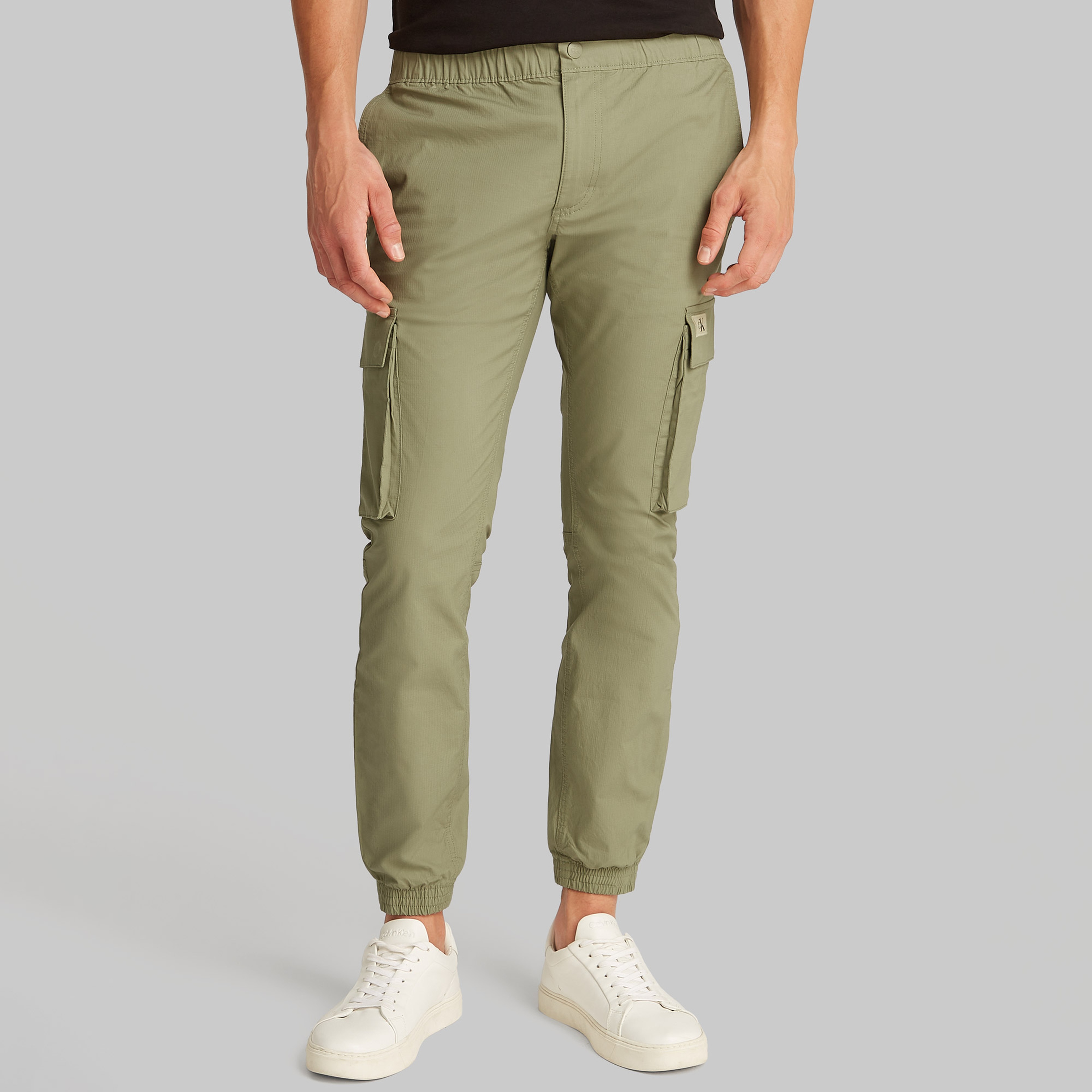 Calvin Klein Skinny Cargo Erkek Yeşil Pantolon