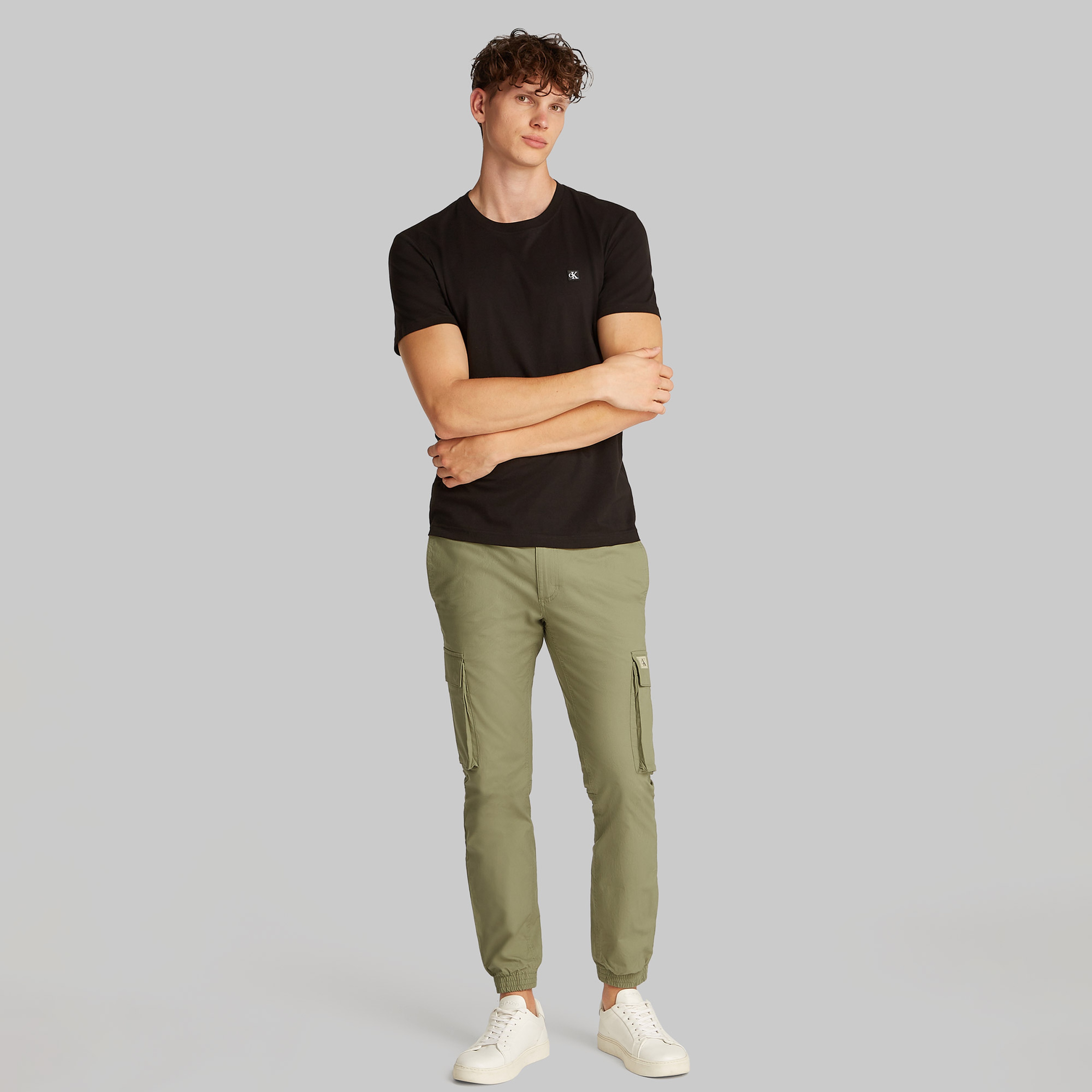 Calvin Klein Skinny Cargo Erkek Yeşil Pantolon