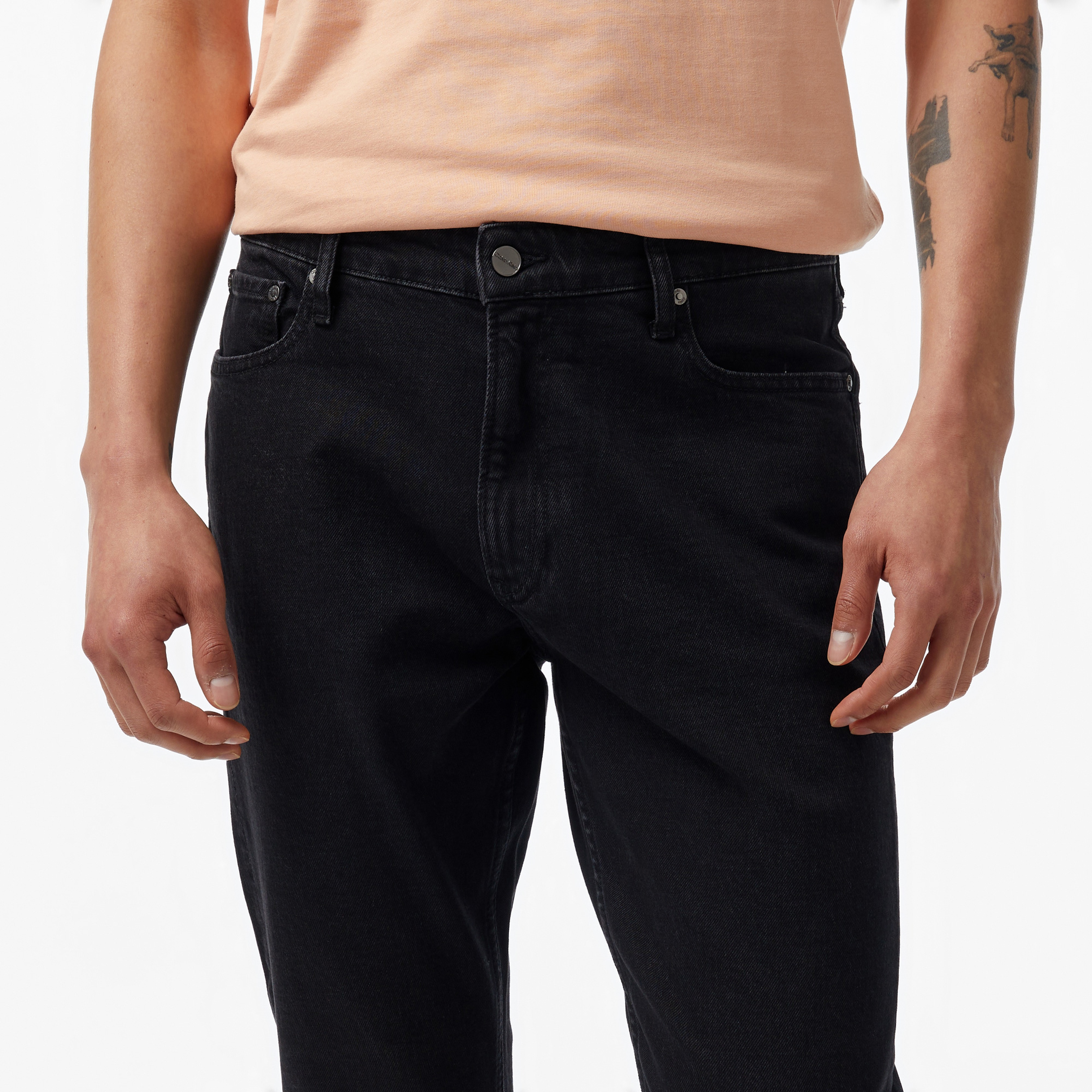 Calvin Klein Tapered Fit Erkek Siyah Jean
