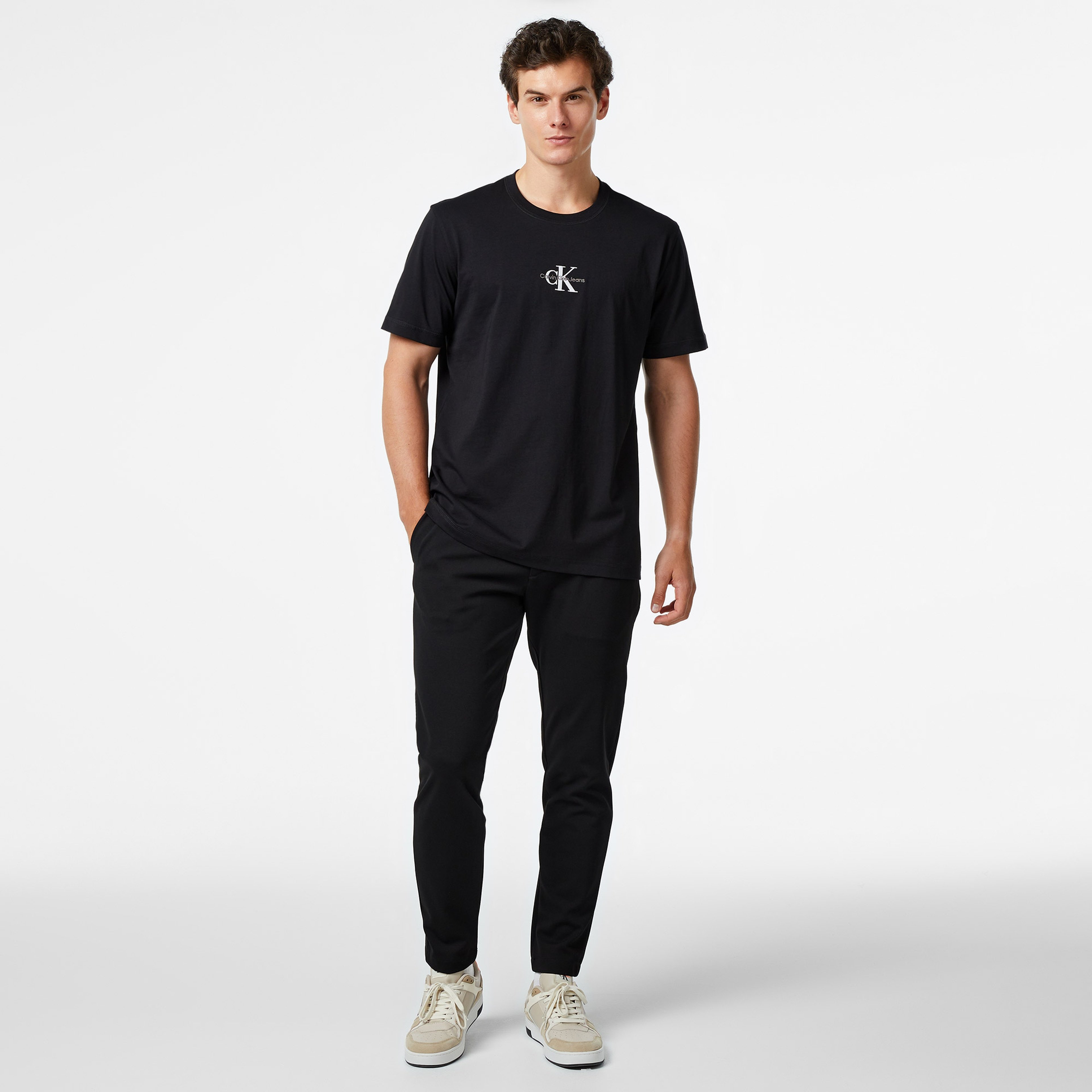 Calvin Klein Comfort Knit Tapered Erkek Siyah Pantolon