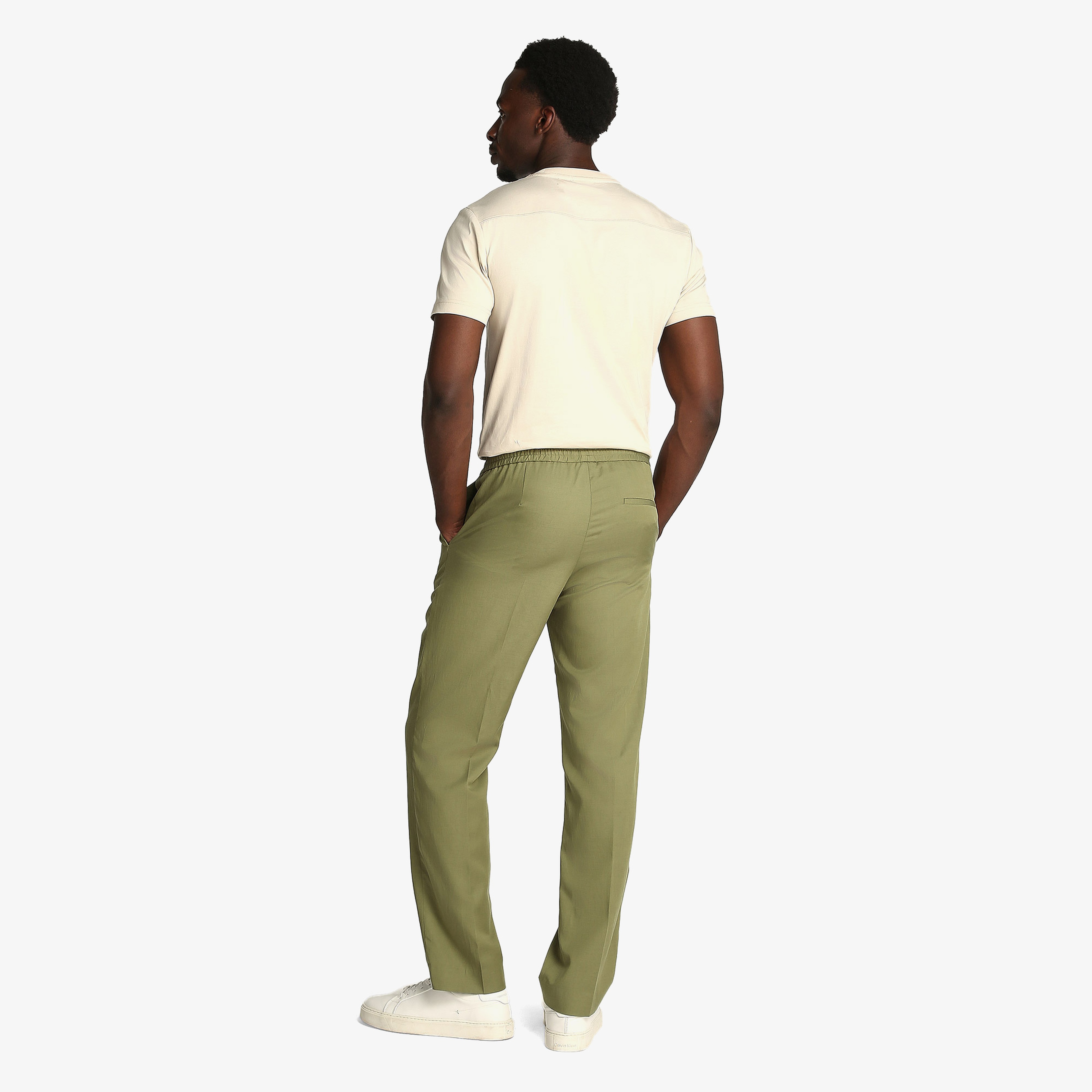 Calvin Klein Cotton Linen Jogger Erkek Yeşil Pantolon
