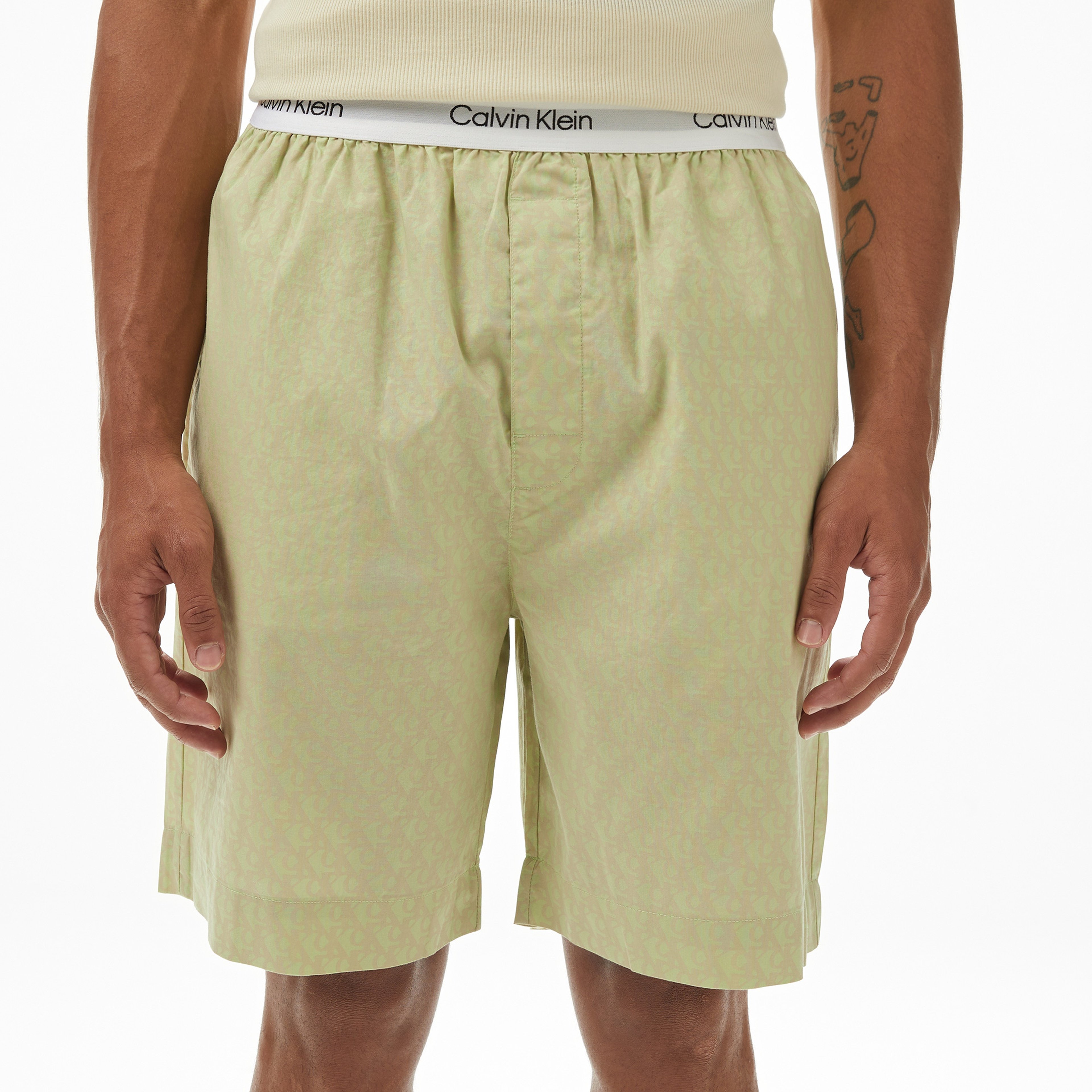 Calvin Klein Erkek Yeşil Şort