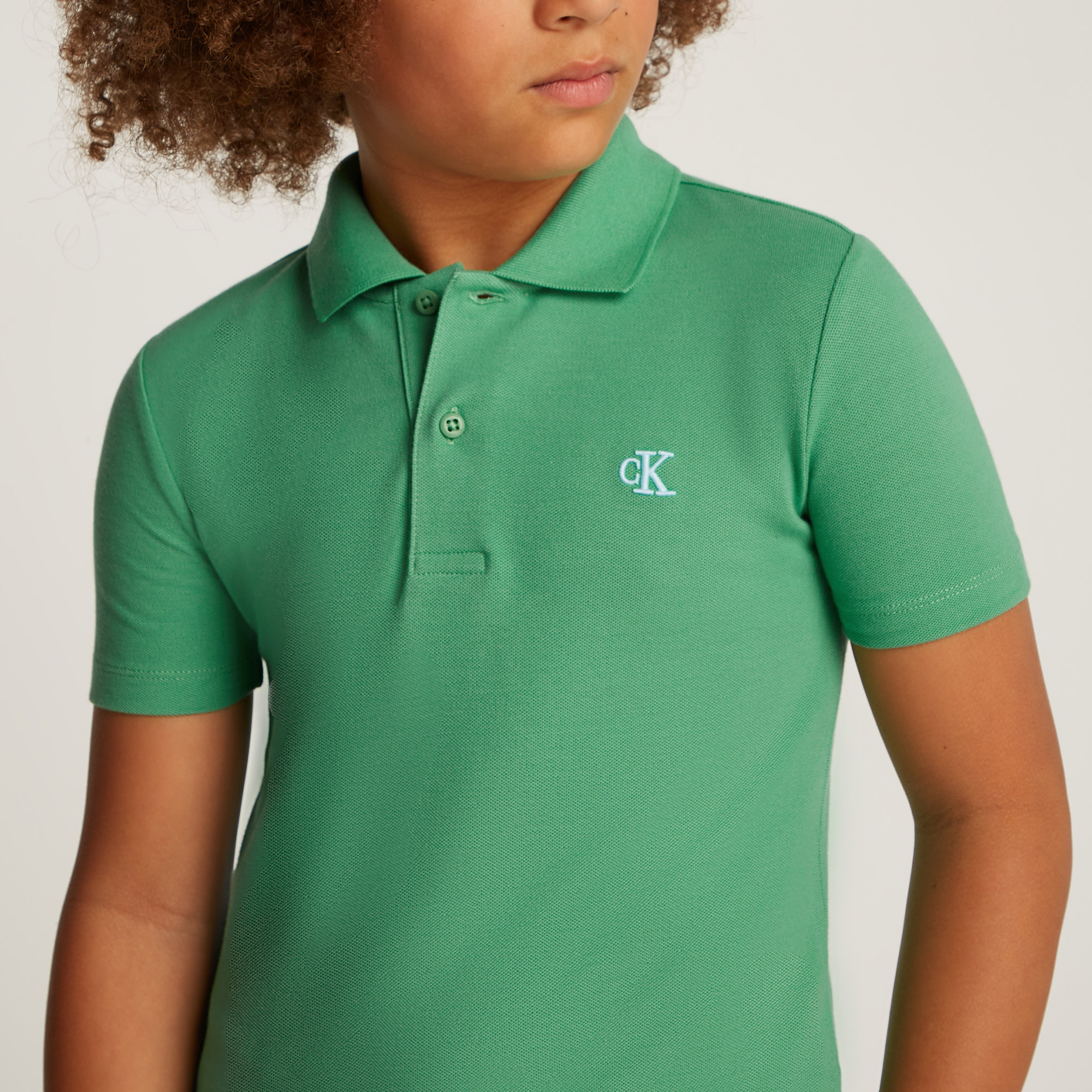 Calvin Klein Regular Çocuk Yeşil Polo