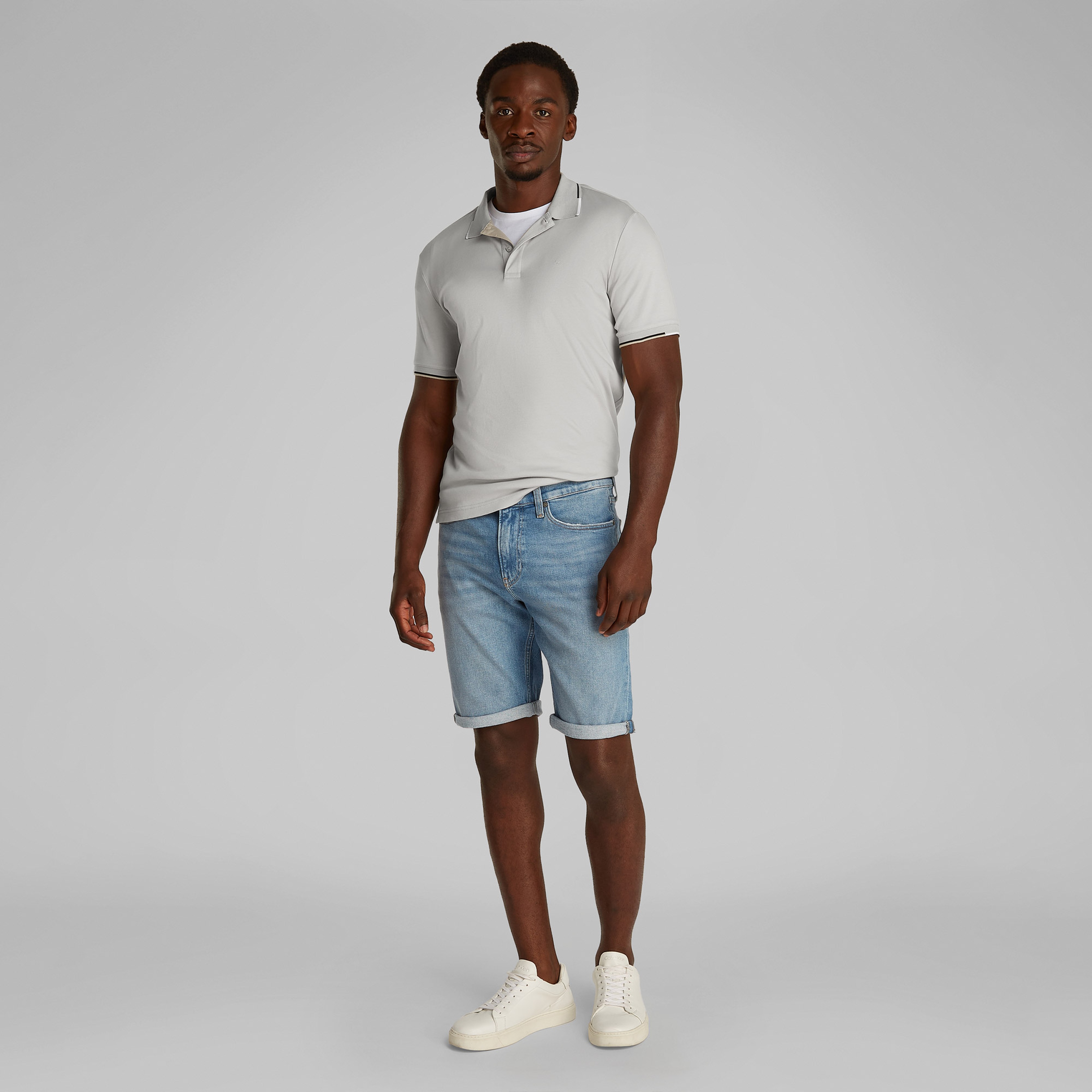 Calvin Klein Erkek Gri Polo