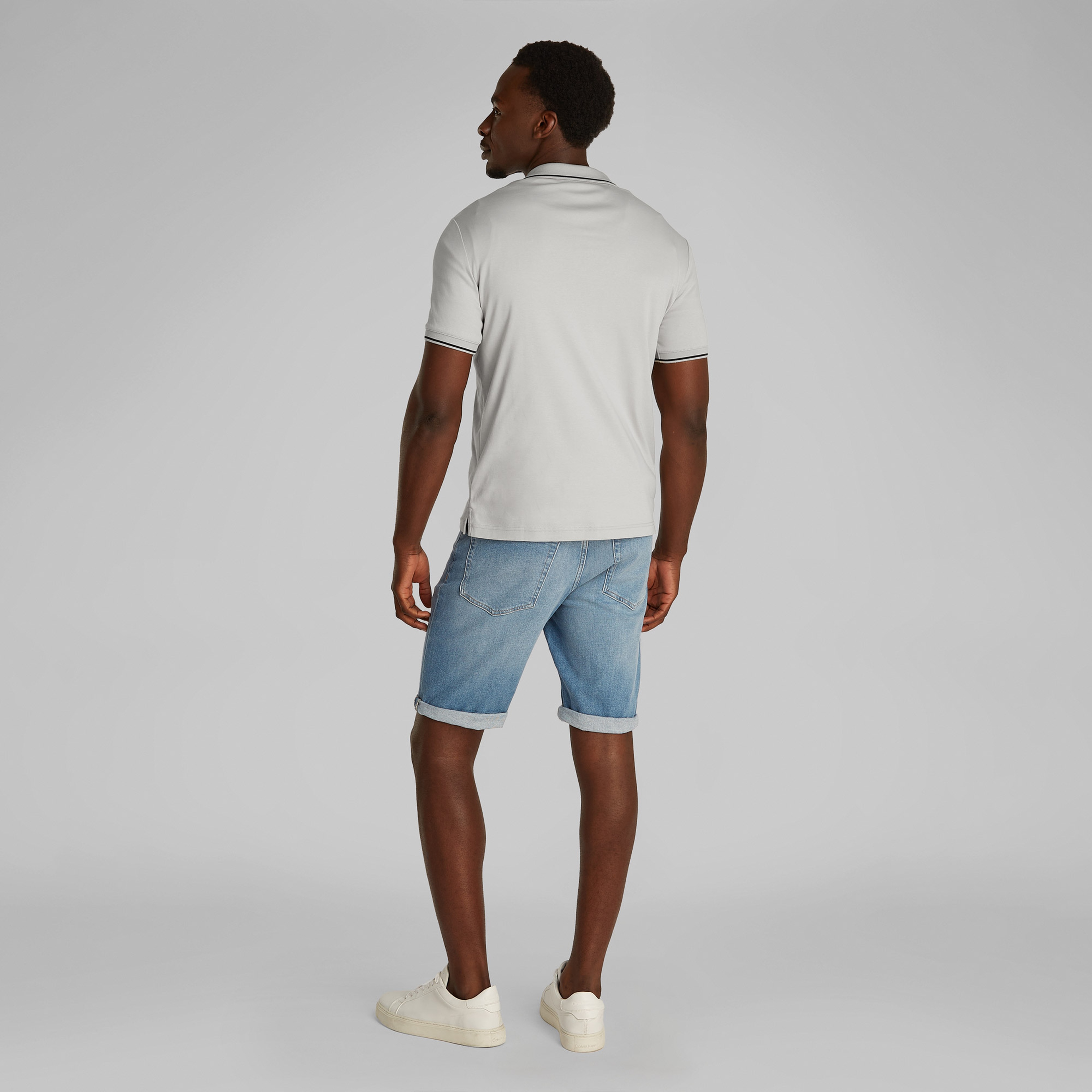 Calvin Klein Erkek Gri Polo