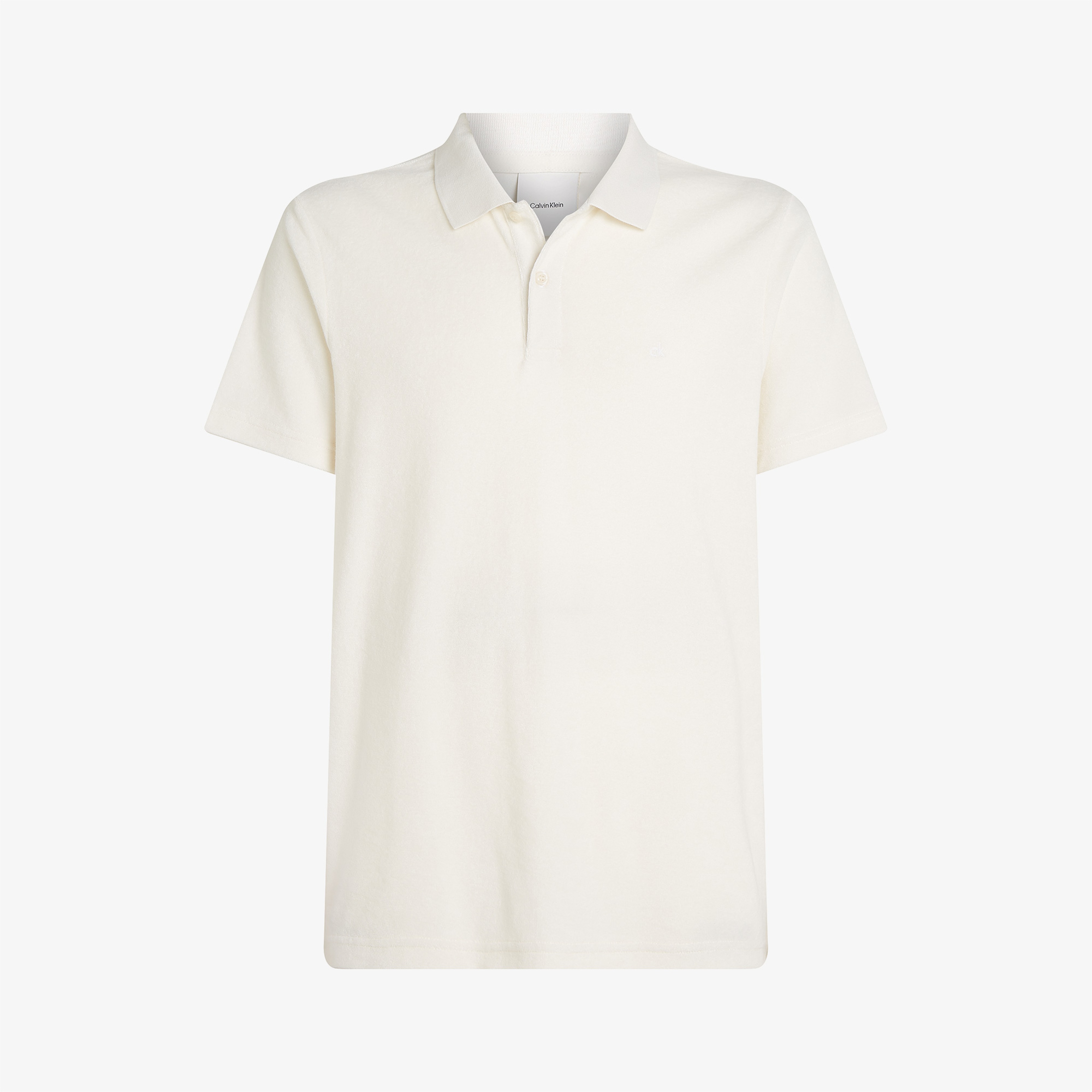 Calvin Klein Towelling Erkek Beyaz Polo