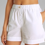 Calvin Klein Poplin Kadın Beyaz Şort