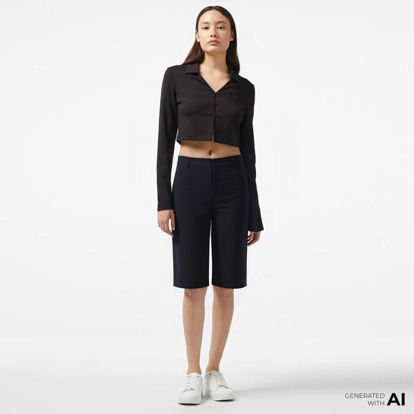 Calvin Klein Milano Bermuda Kadın Siyah Şort