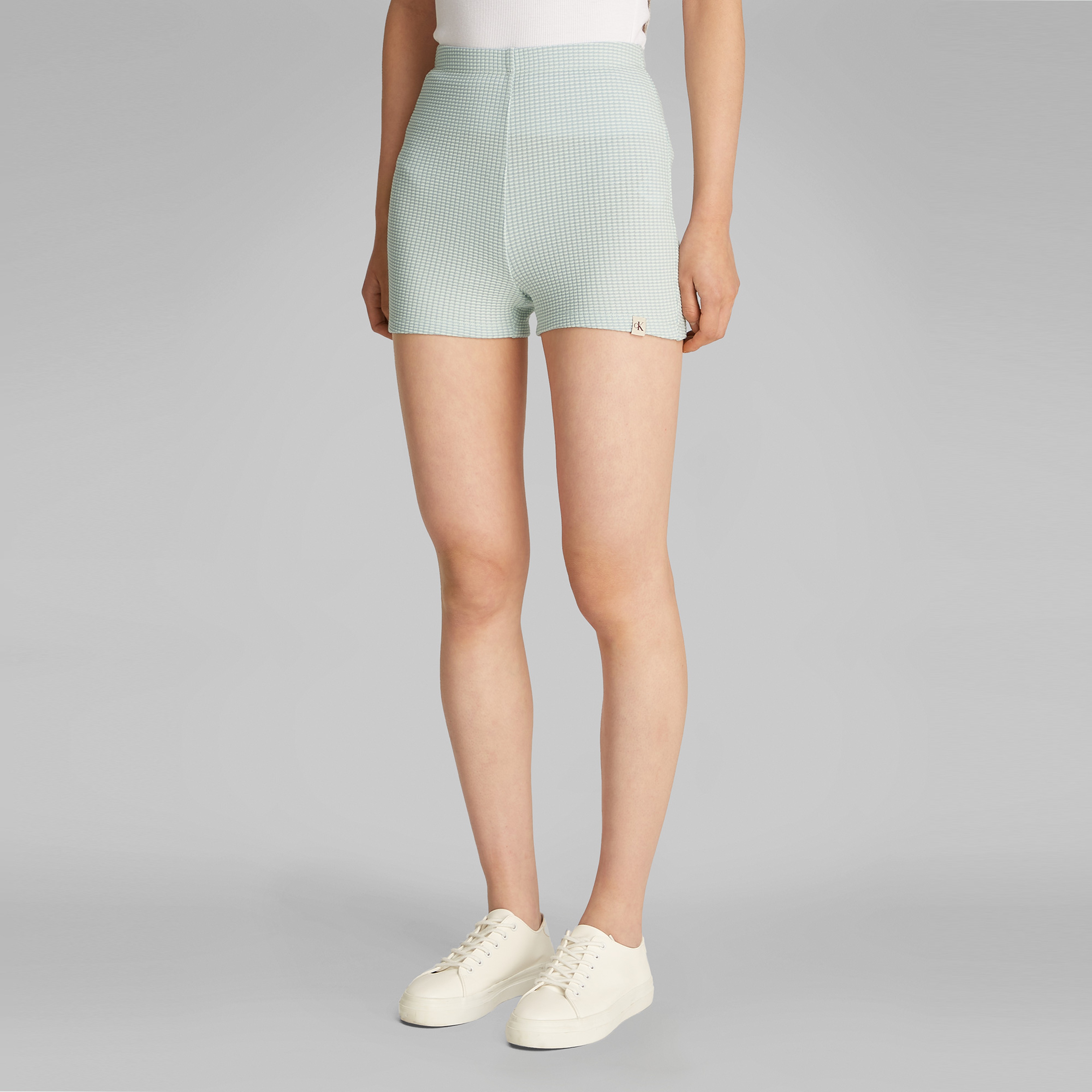 Calvin Klein Waffle Texture Kadın Mavi Şort