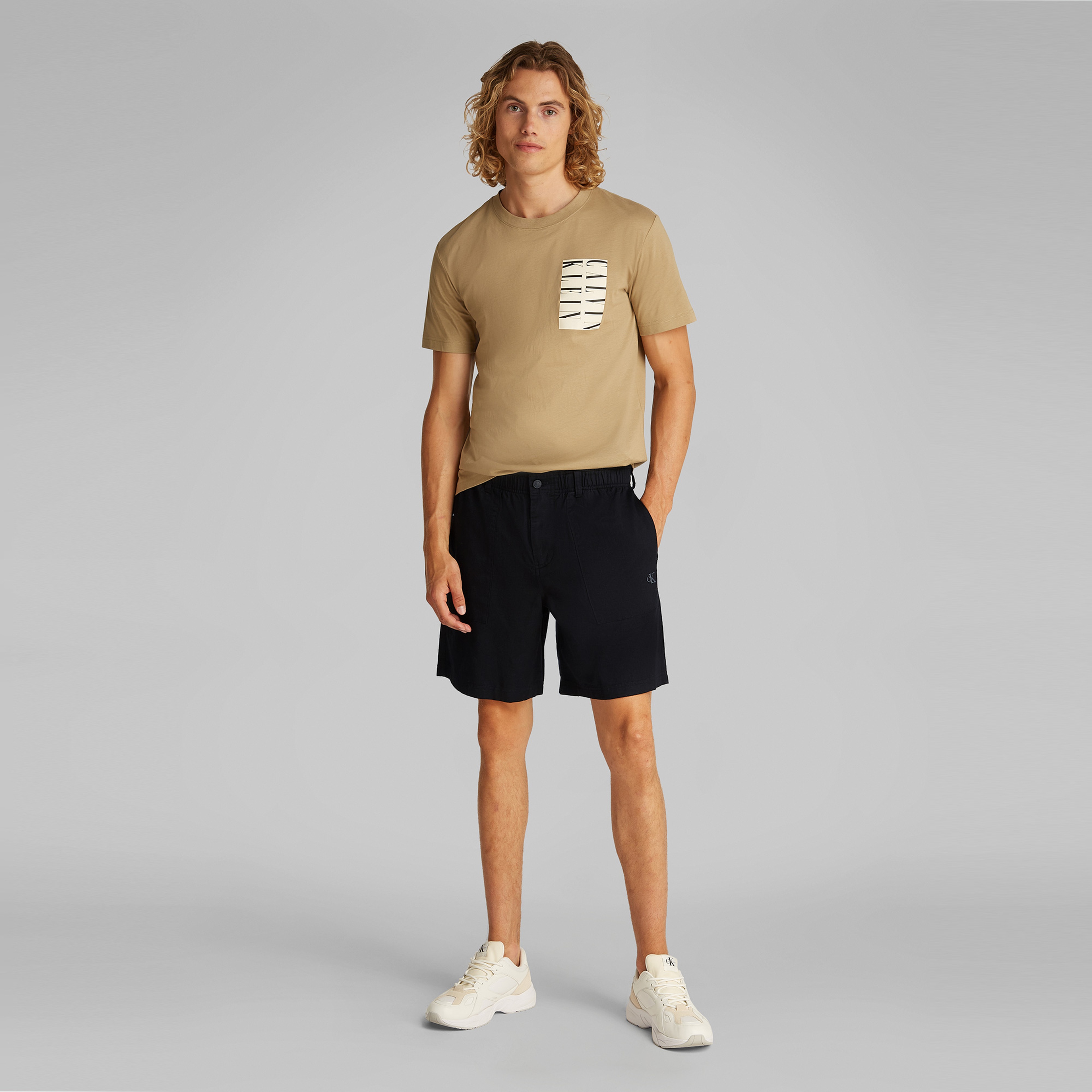 Calvin Klein Linen Erkek Siyah Şort