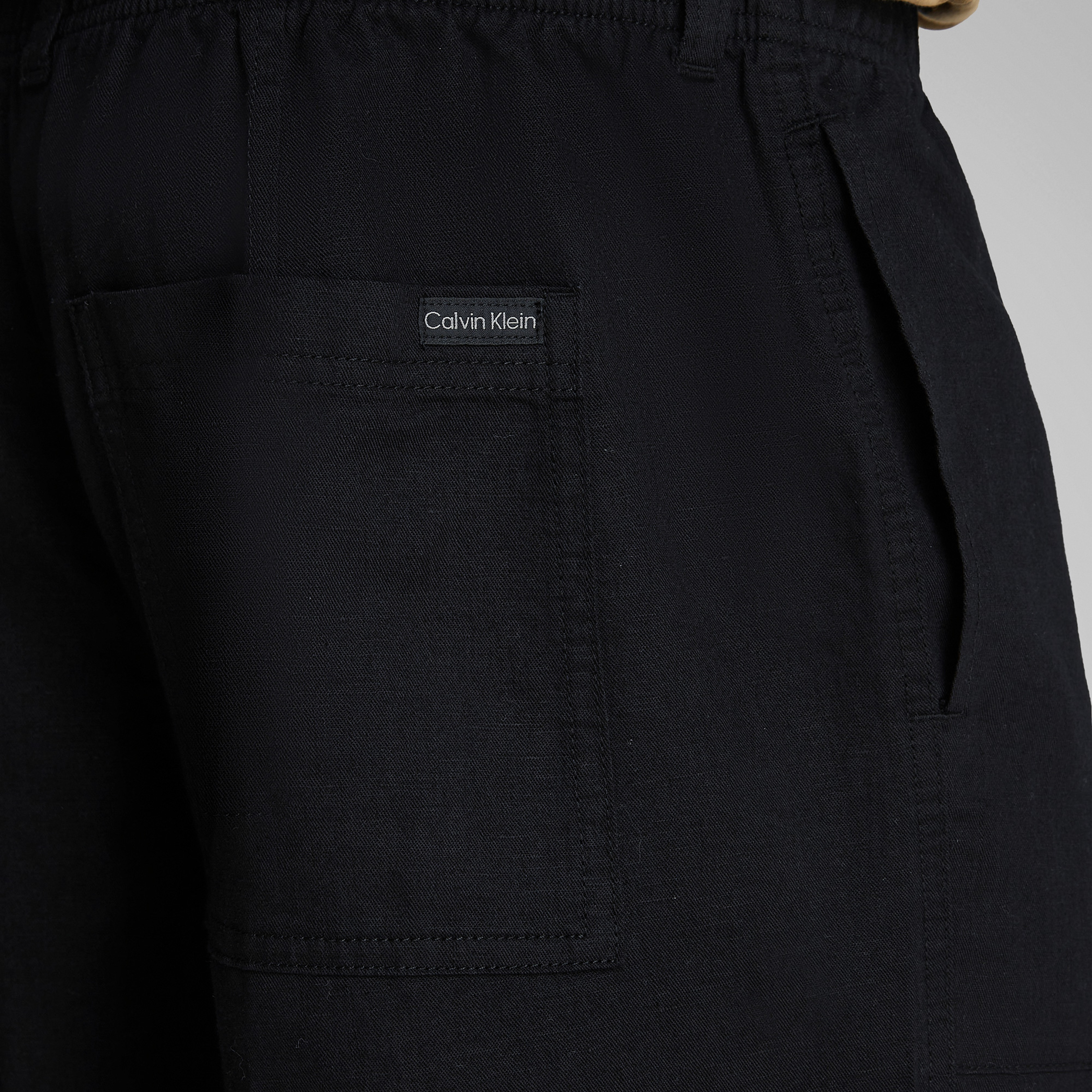 Calvin Klein Linen Erkek Siyah Şort