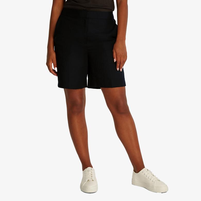 Calvin Klein Tencel Linen Kadın Siyah Şort