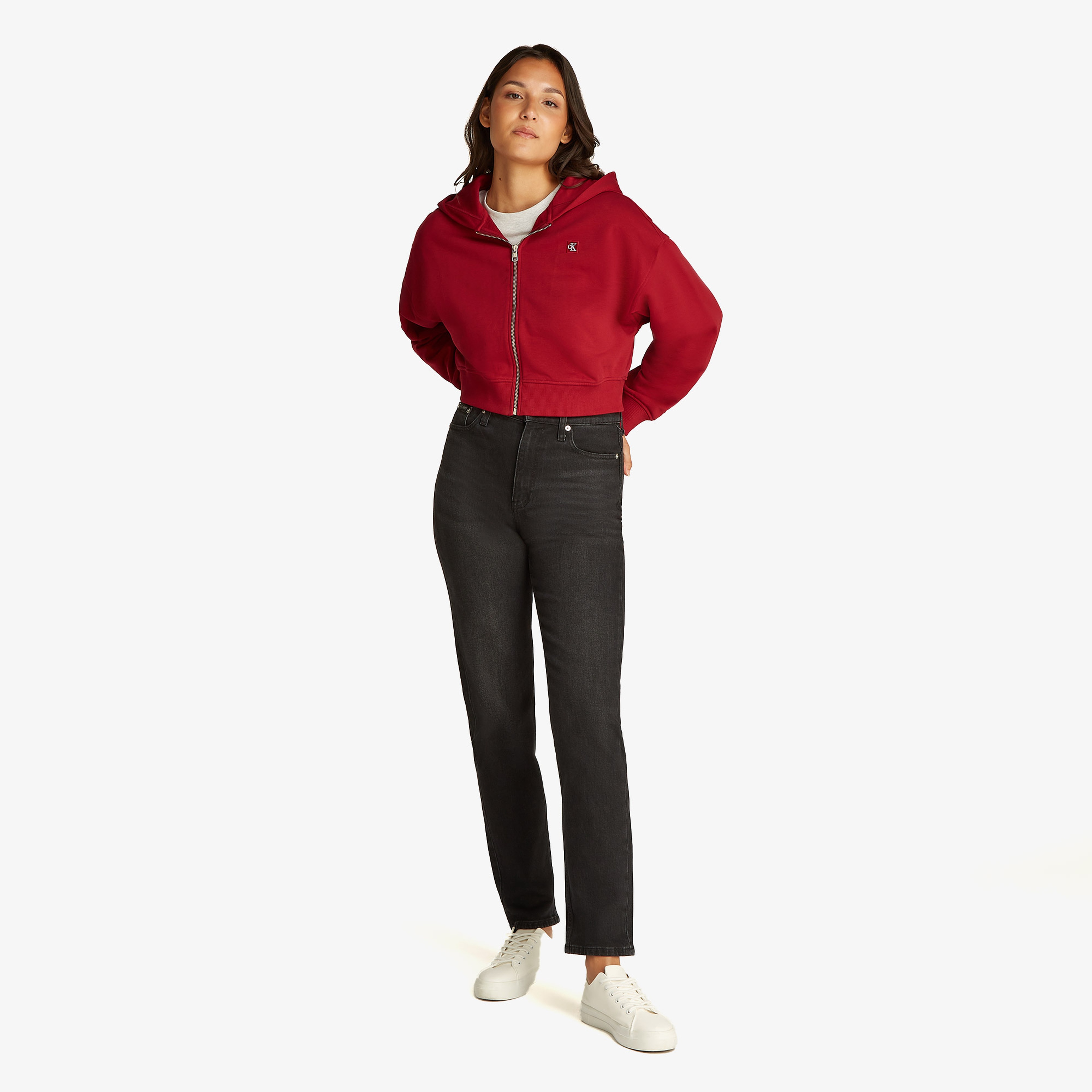 Calvin Klein Jeans Kadın Kırmızı Sweatshirt