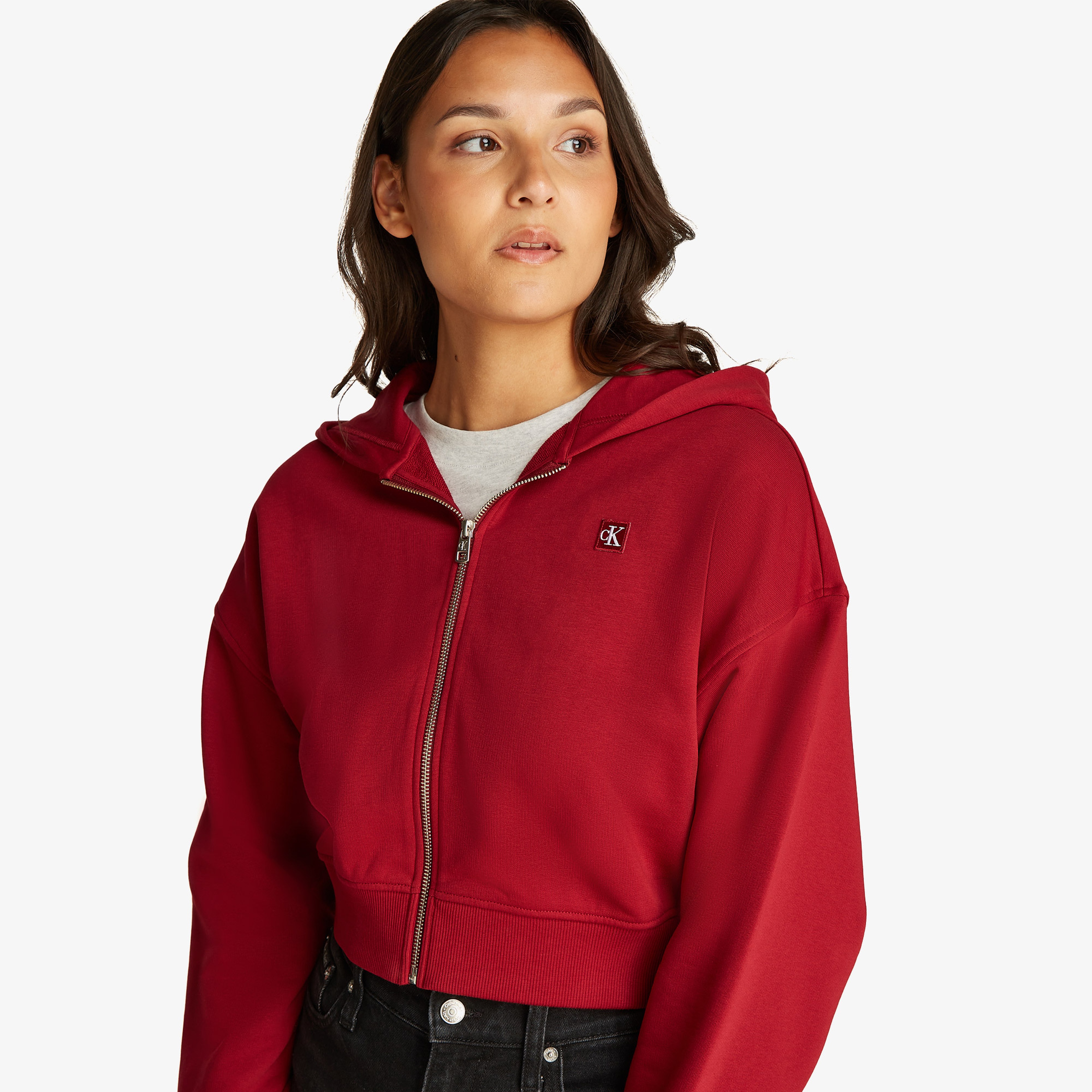 Calvin Klein Jeans Kadın Kırmızı Sweatshirt