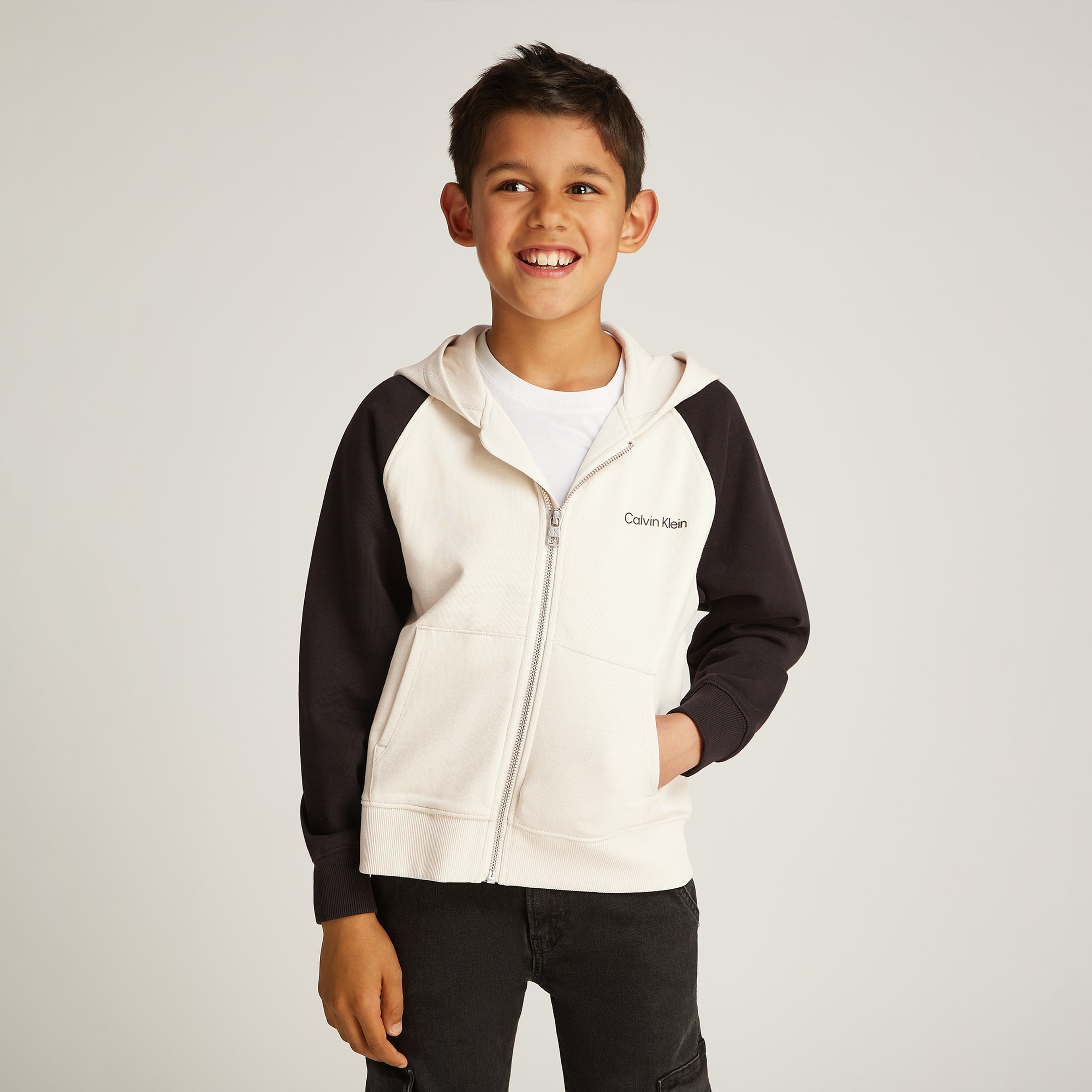Calvin Klein Through Çocuk Bej Sweatshirt