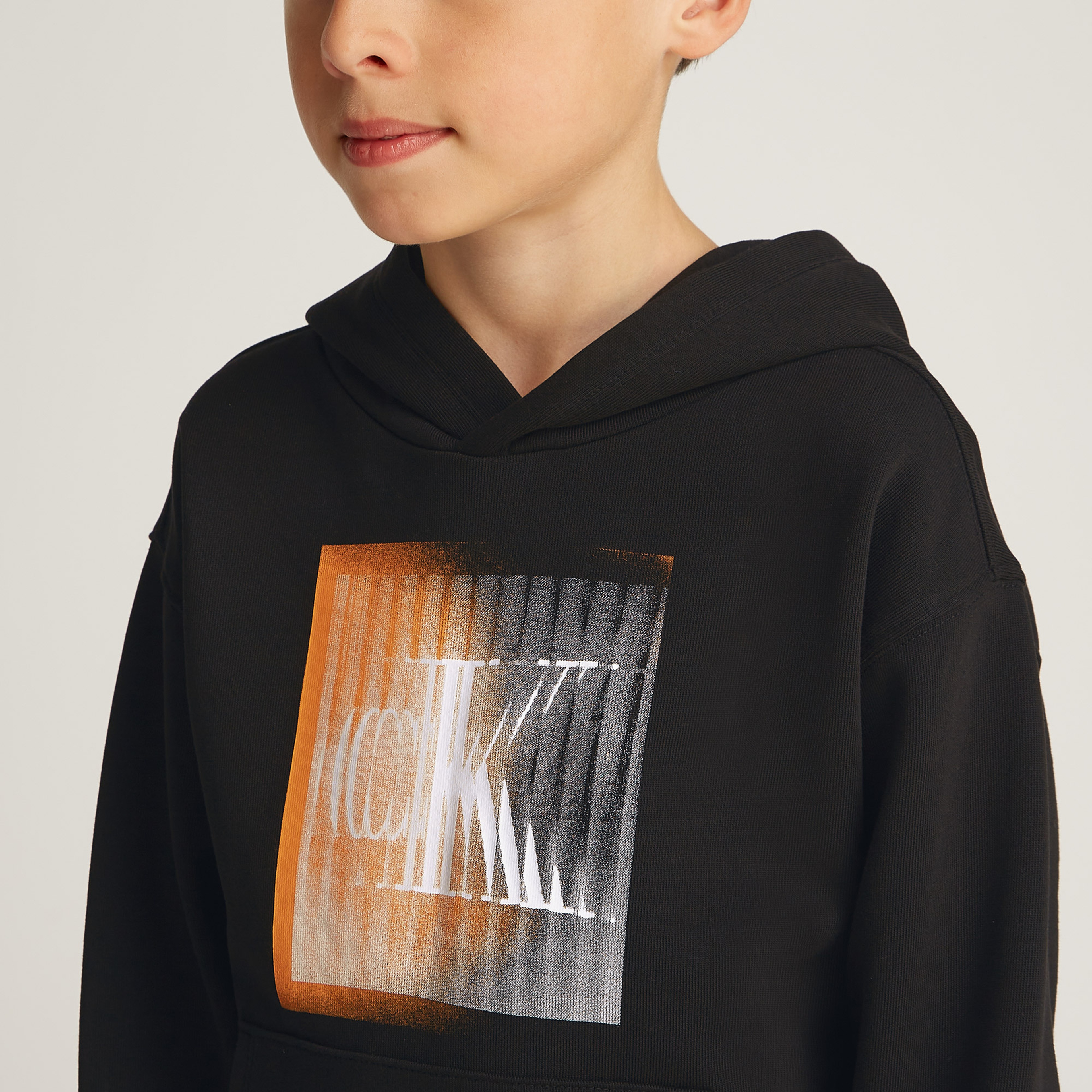 Calvin Klein Large Shifted Çocuk Siyah Sweatshirt