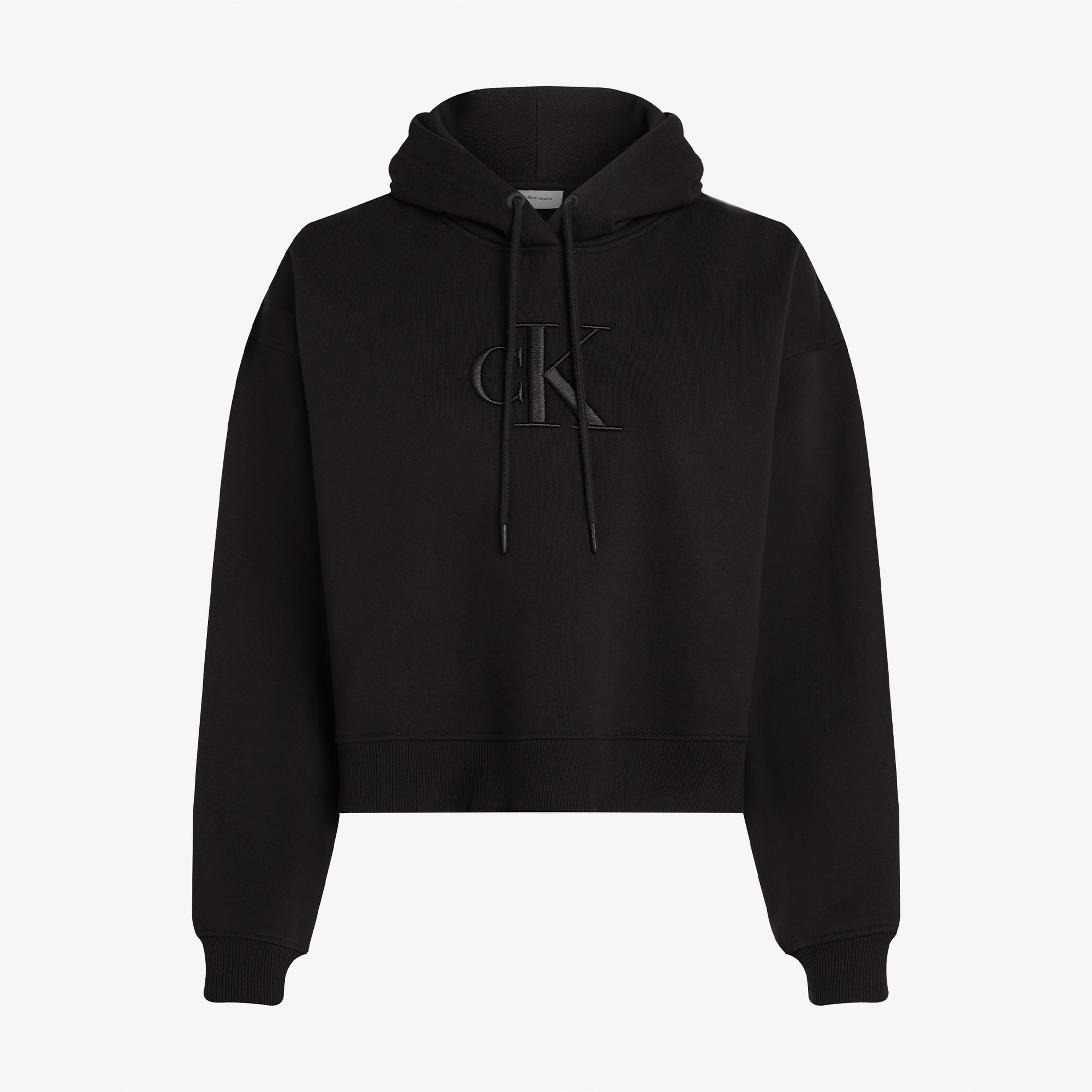 Calvin Klein Raised Embroidery Kadın Siyah Sweatshirt