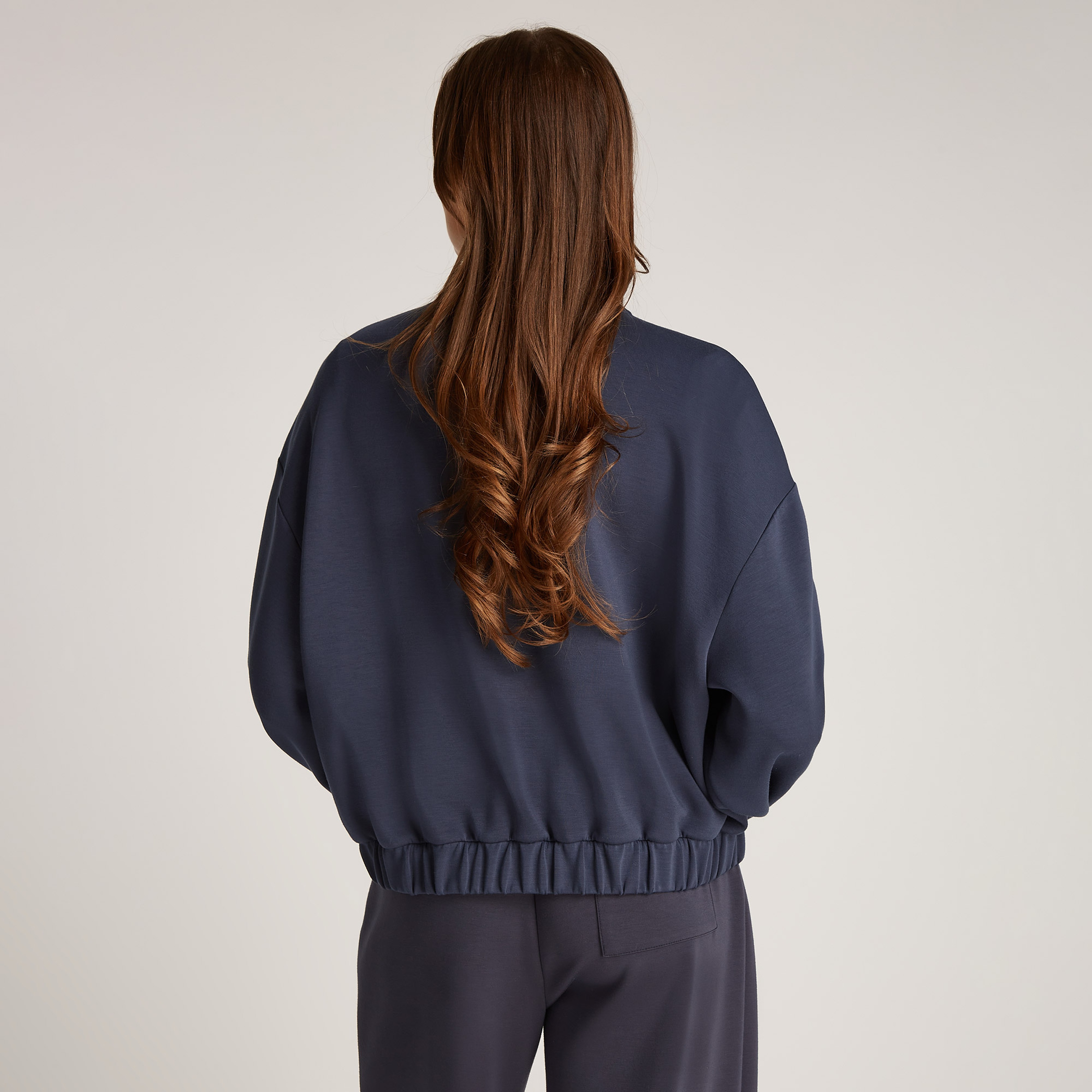 Calvin Klein Kadın Mavi Sweatshirt