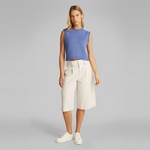 Calvin Klein Linen Blend Loose Sweater Top Kadın Mavi Triko