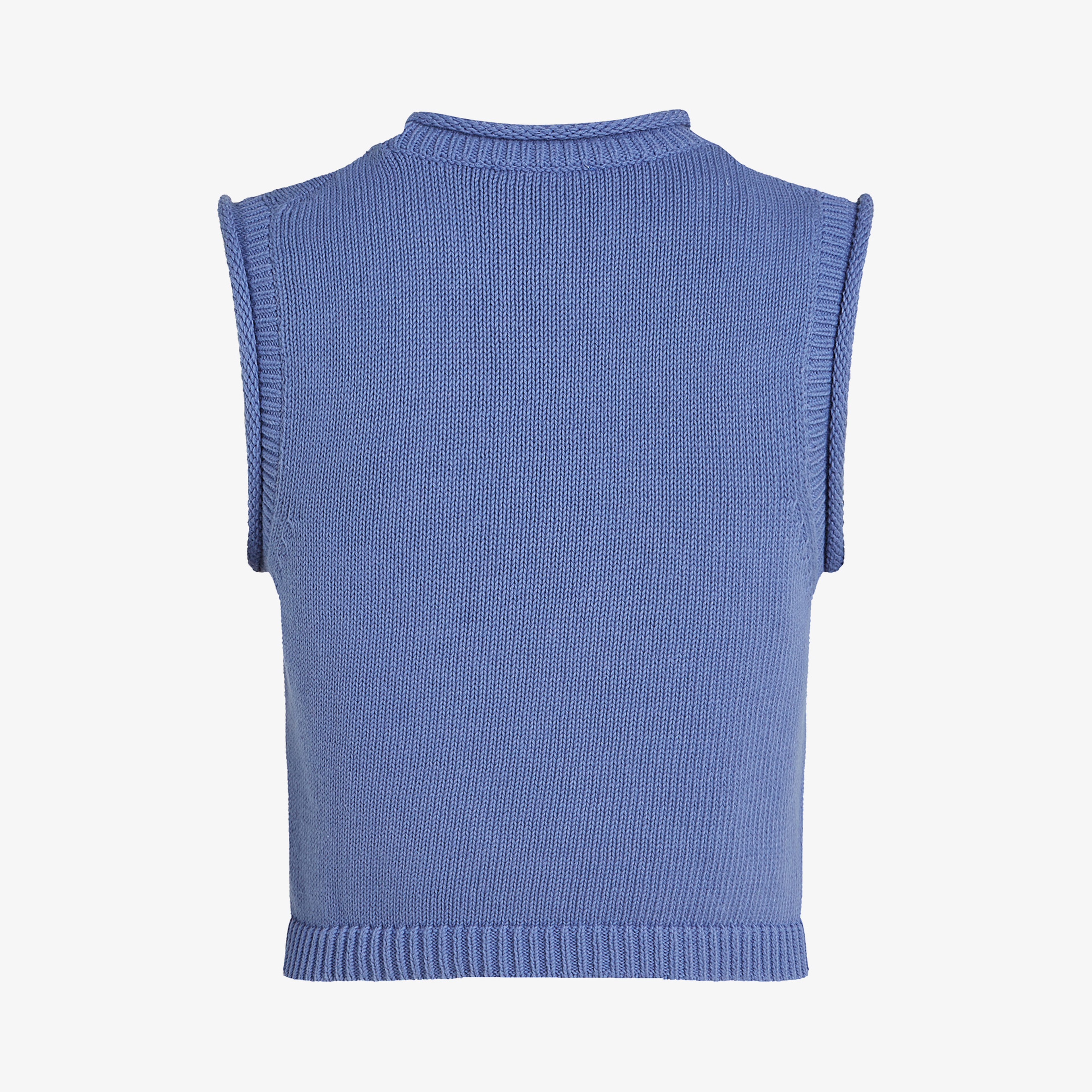 Calvin Klein Linen Blend Loose Sweater Top Kadın Mavi Triko