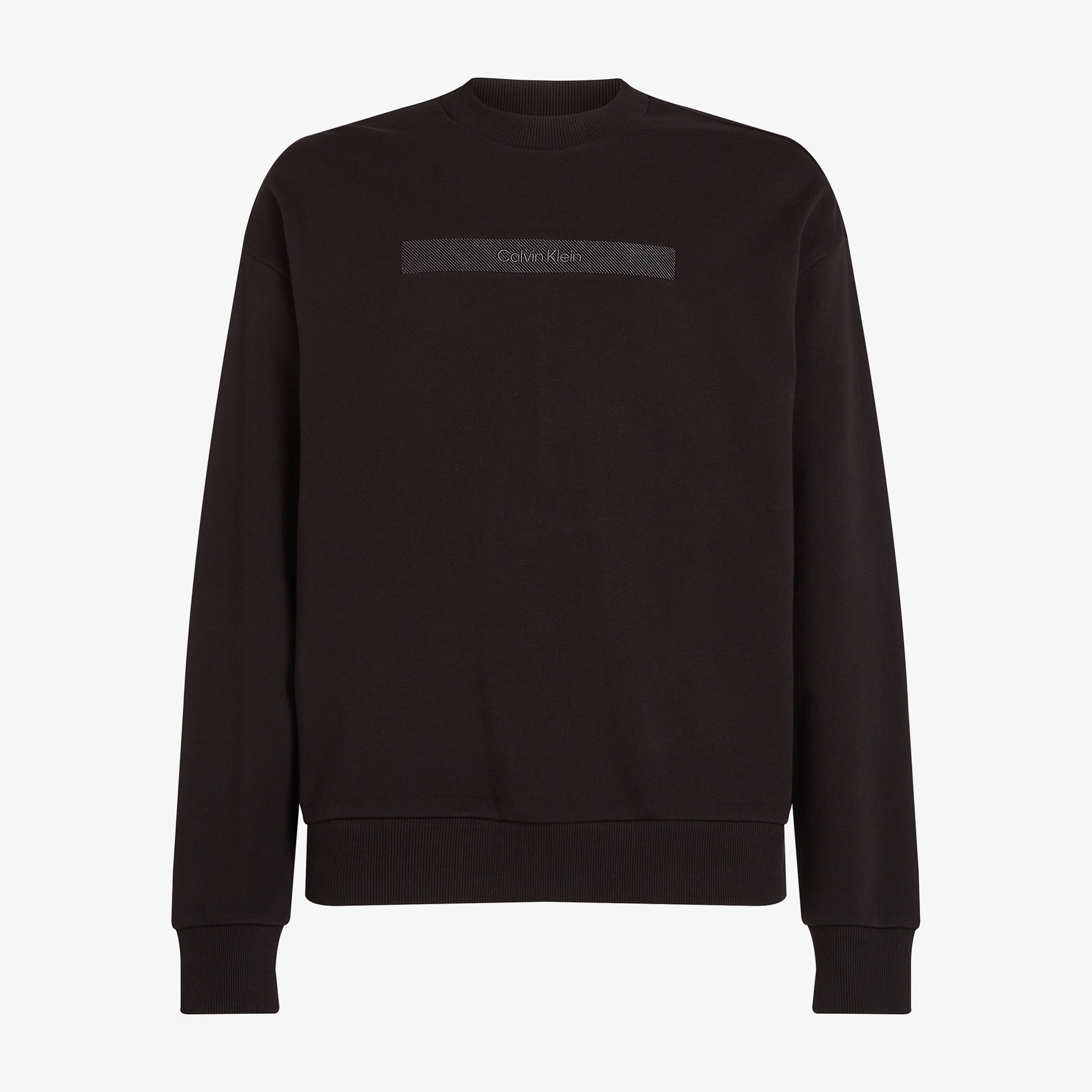 Calvin Klein Structured Embroidery Erkek Siyah Sweatshirt