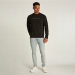 Calvin Klein Structured Embroidery Erkek Siyah Sweatshirt