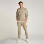 Calvin Klein Structured Embroidery Erkek Bej Sweatshirt