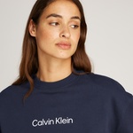 Calvin Klein Hero Logo Kadın Mavi Sweatshirt