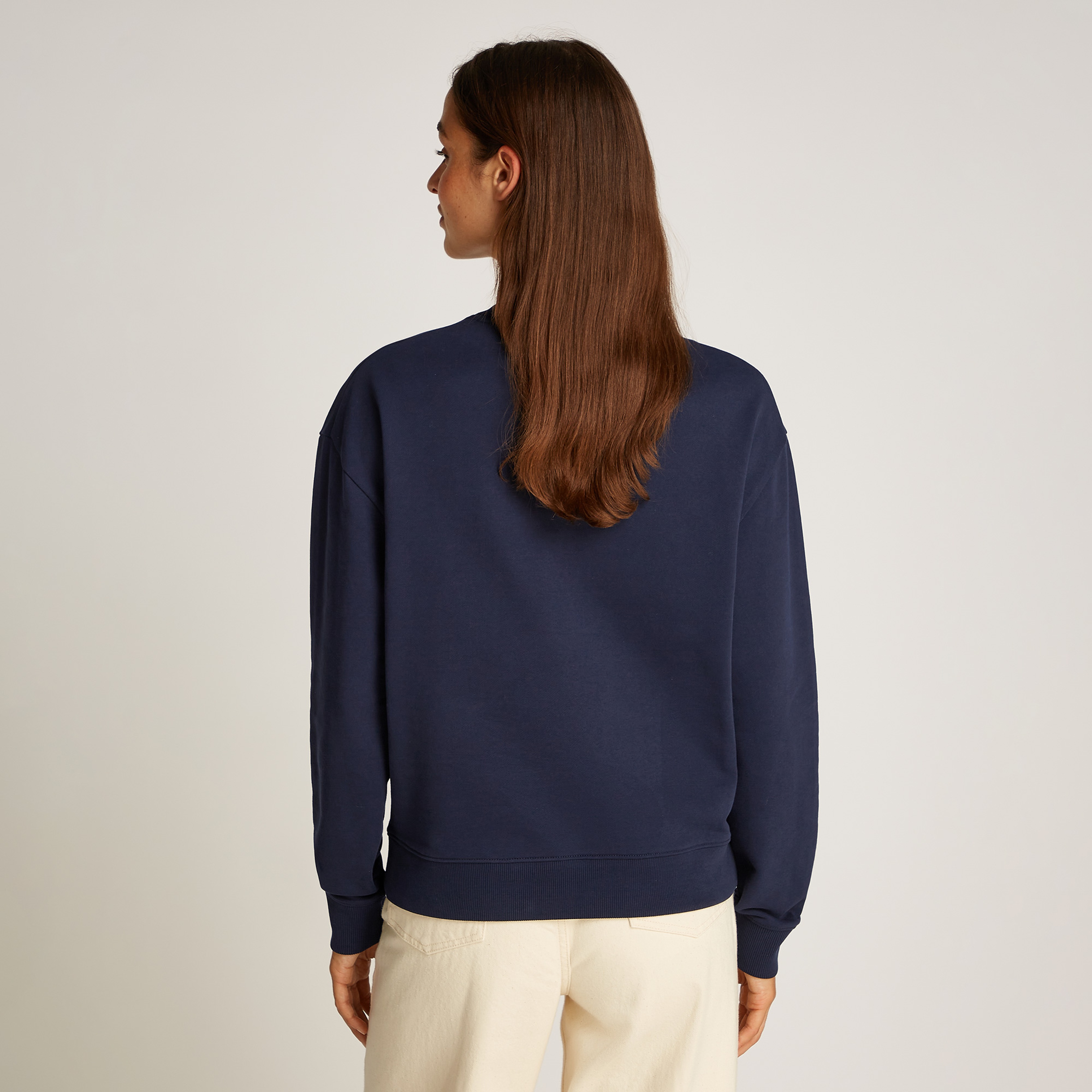 Calvin Klein Hero Logo Kadın Mavi Sweatshirt