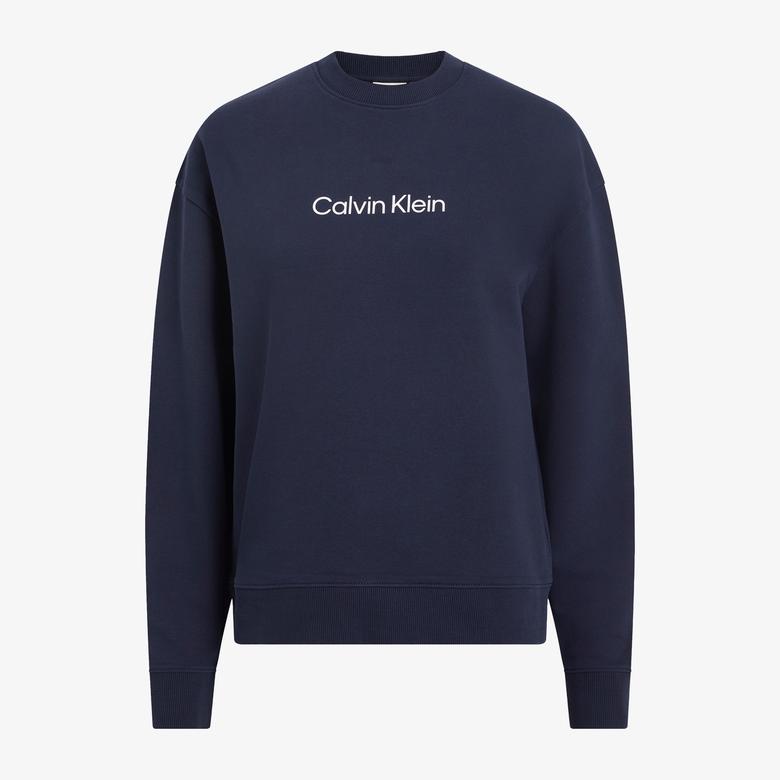 Calvin Klein Hero Logo Kadın Mavi Sweatshirt