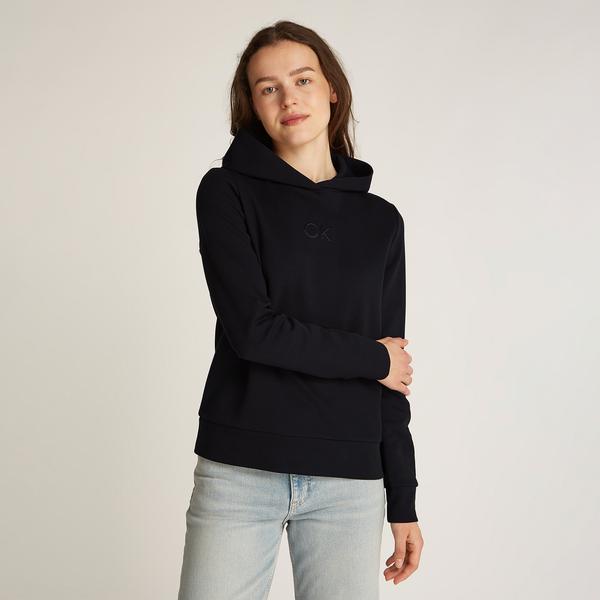Calvin Klein Satin Regular Kadın Siyah Sweatshirt