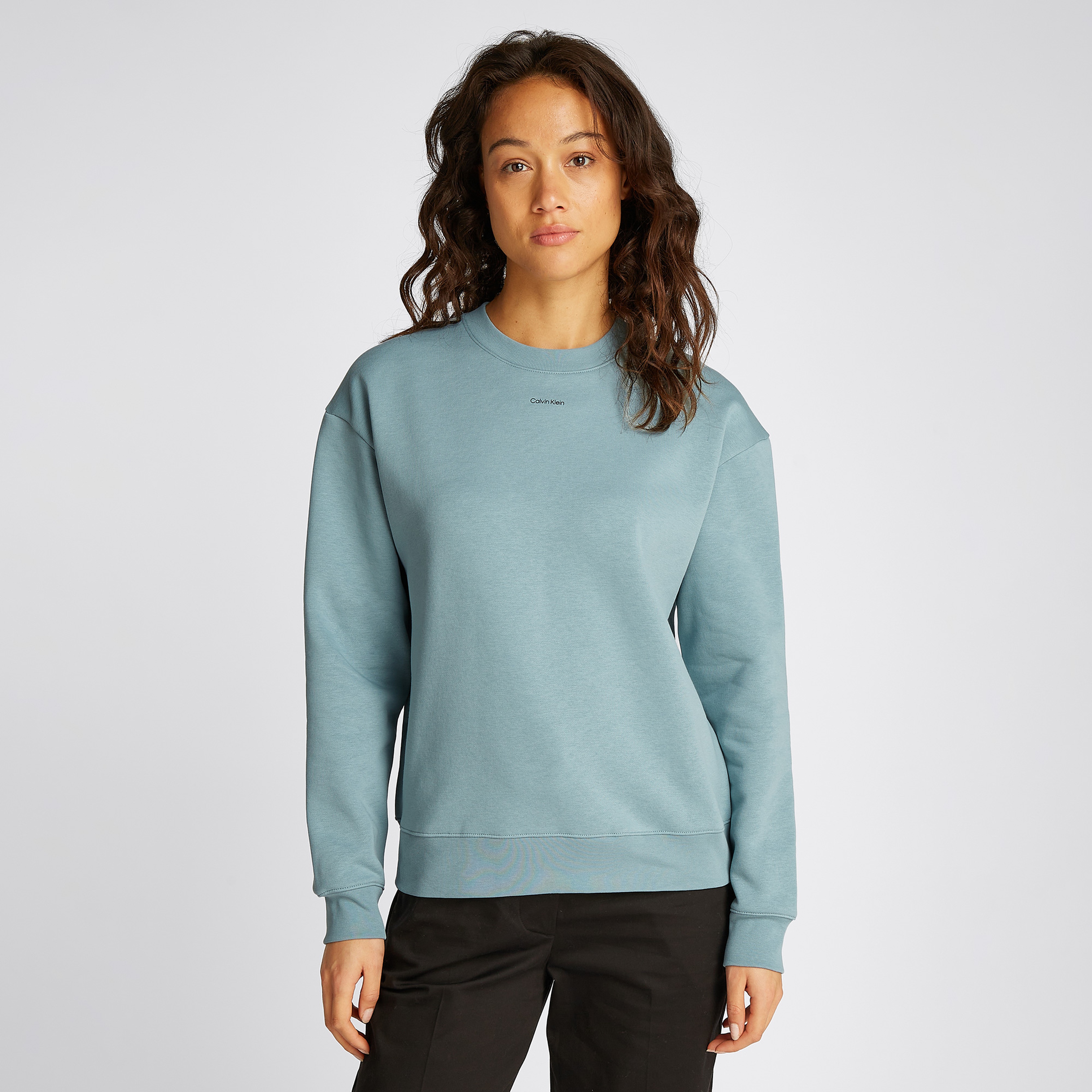 Calvin Klein Kadın Mavi Sweatshirt