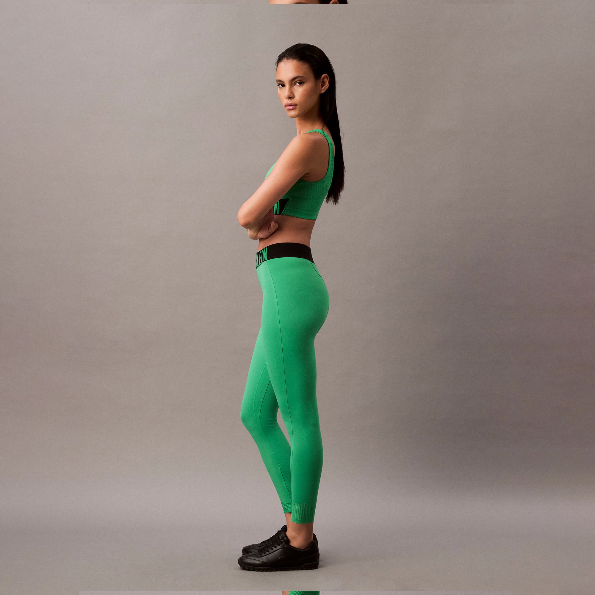 Calvin Klein Legging Kadın Yeşil Tayt