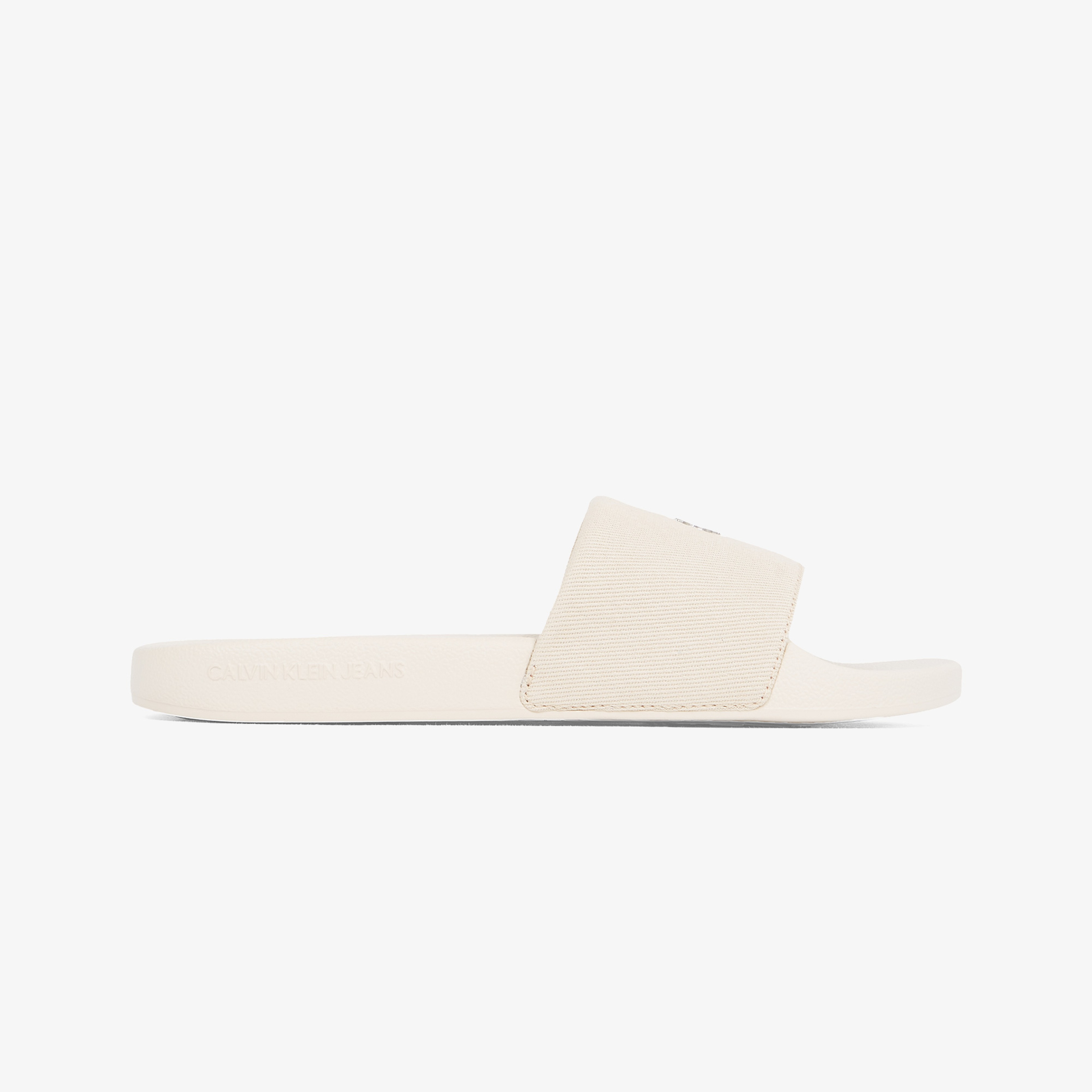 Calvin Klein Slide Monogram Hardware Kadın Bej Terlik