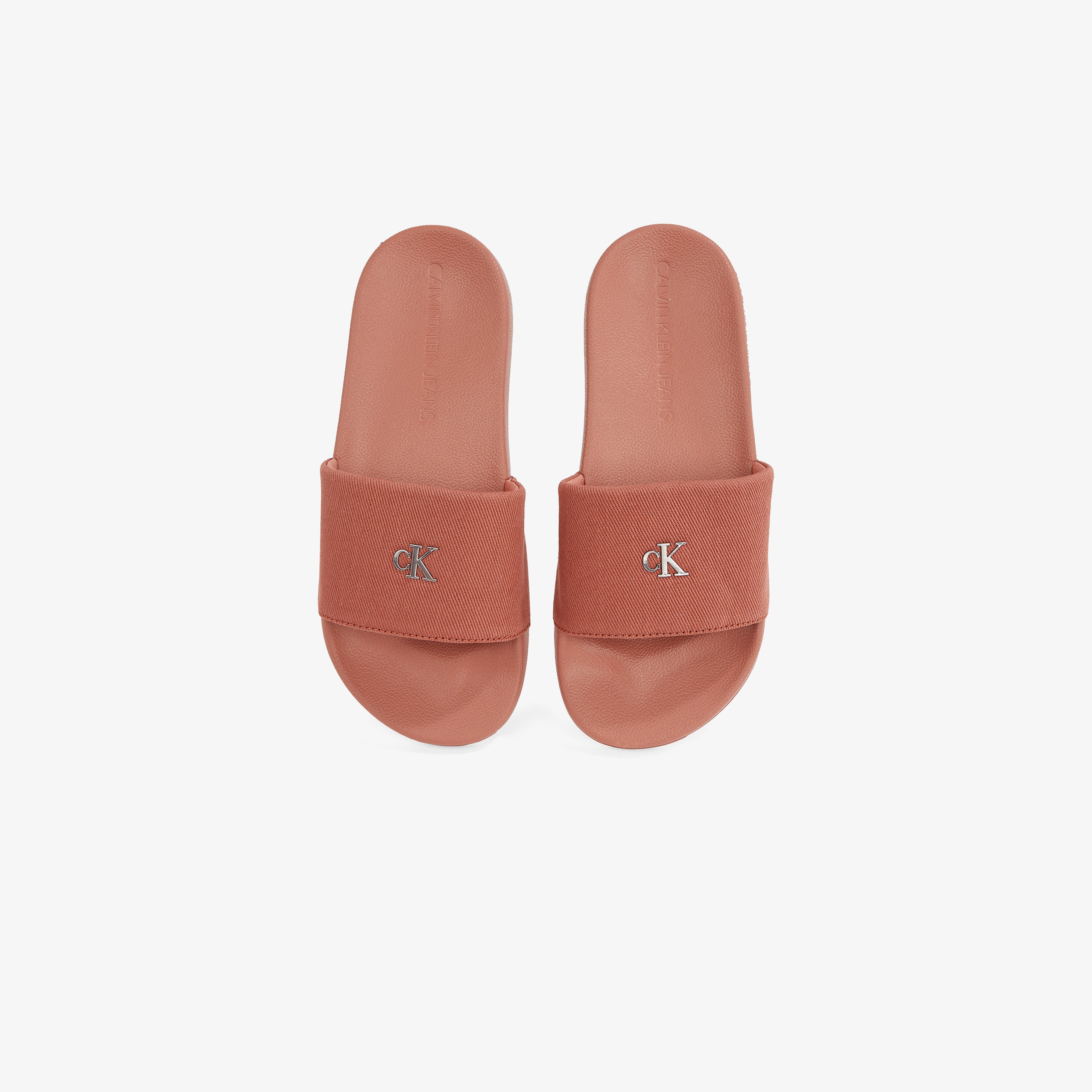 Calvin Klein Slide Monogram Hardware Kadın Kahverengi Terlik