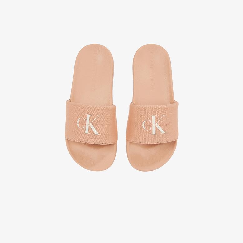 Calvin Klein Monogram Kadın Pembe Terlik