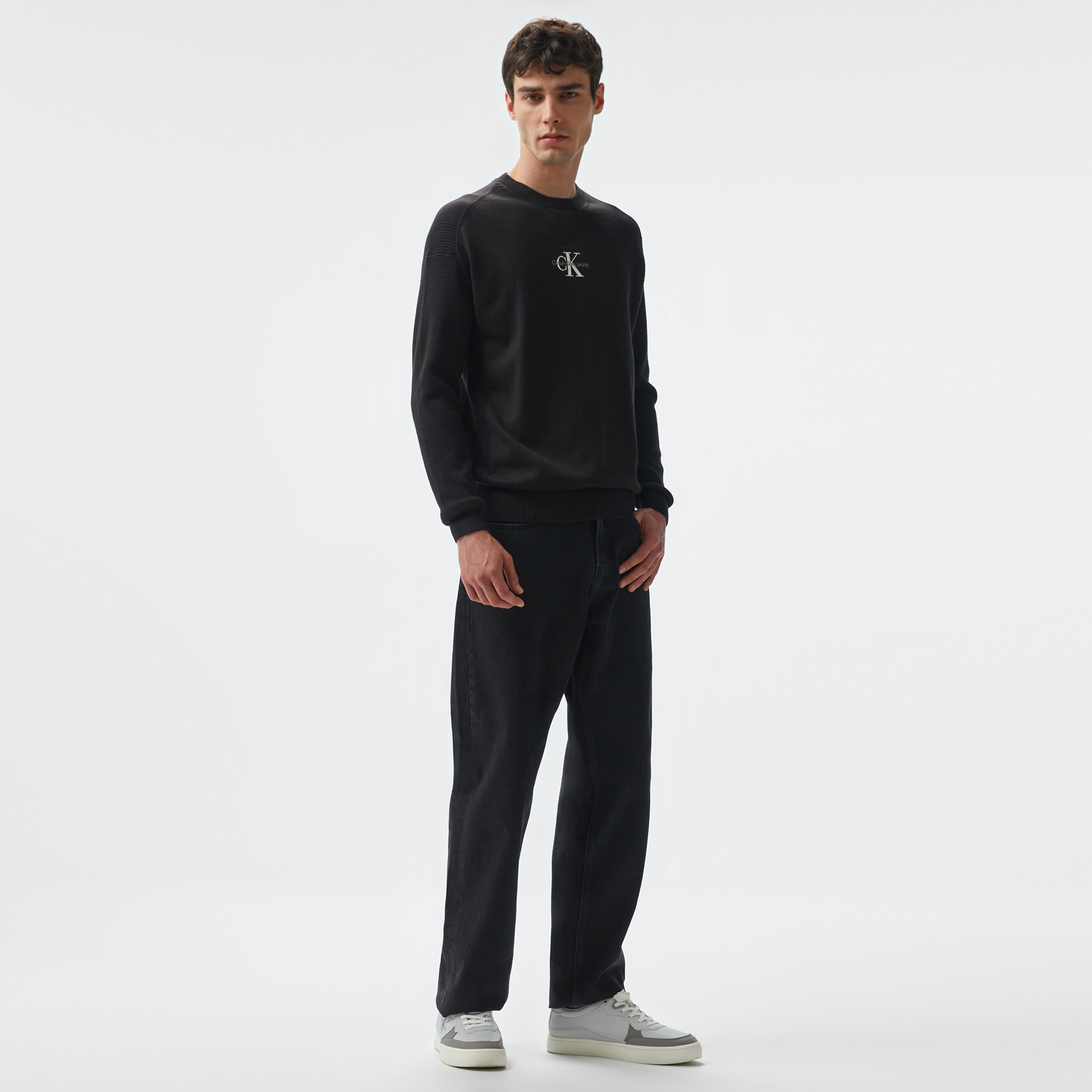 Calvin Klein Jeans Erkek Siyah Triko