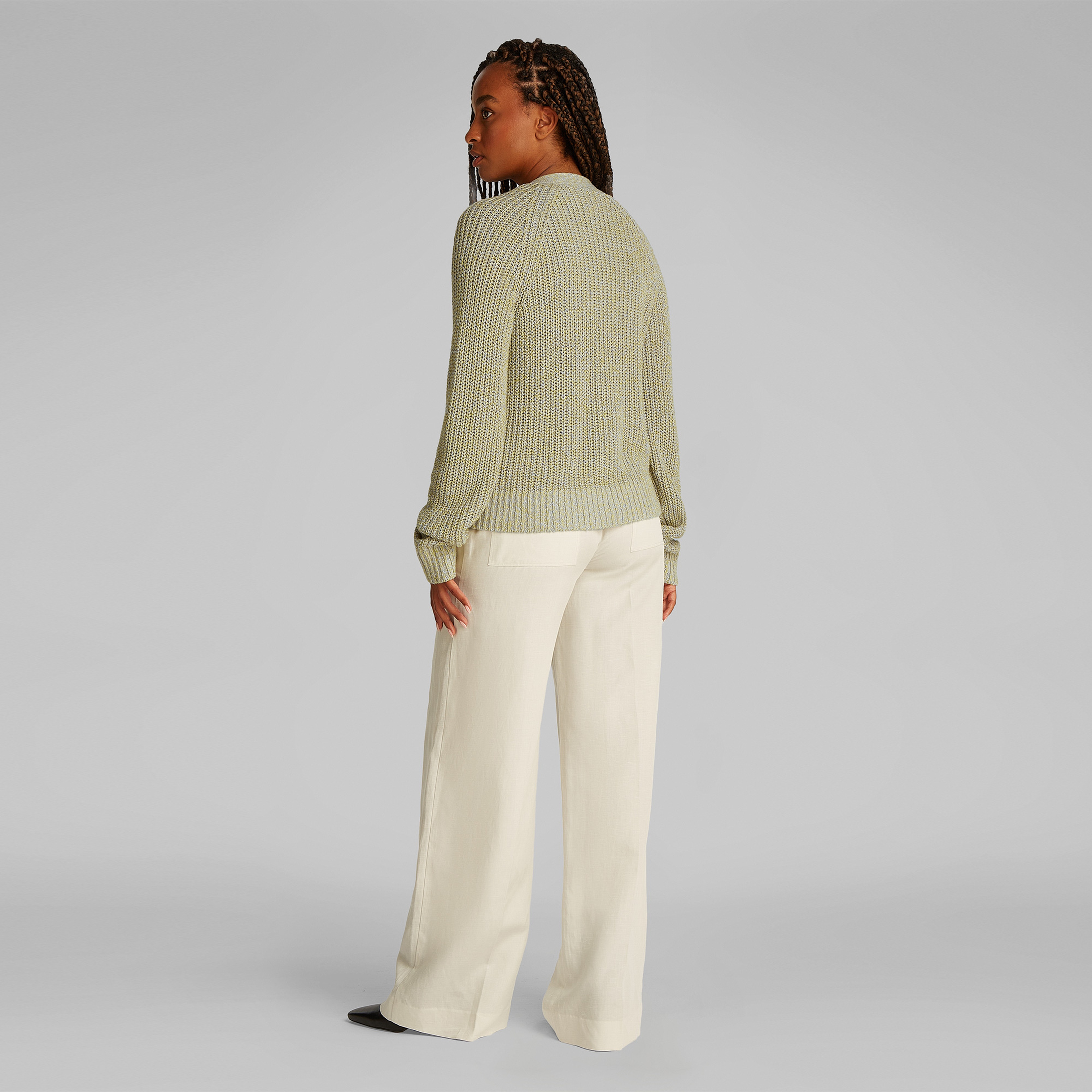 Calvin Klein Mouline Texture Cardi Kadın Beyaz Kazak