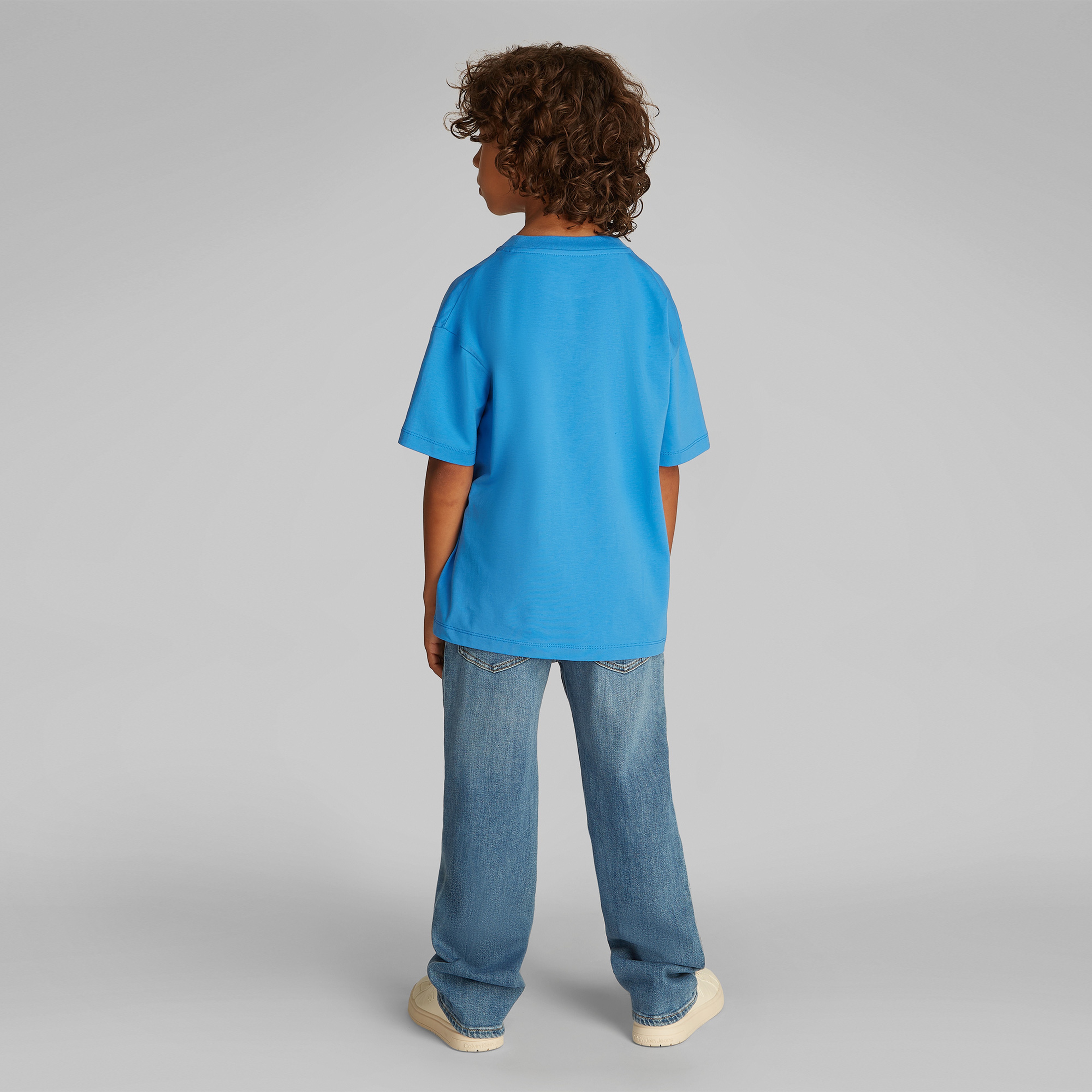 Calvin Klein Geo Logo Çocuk Mavi T-Shirt