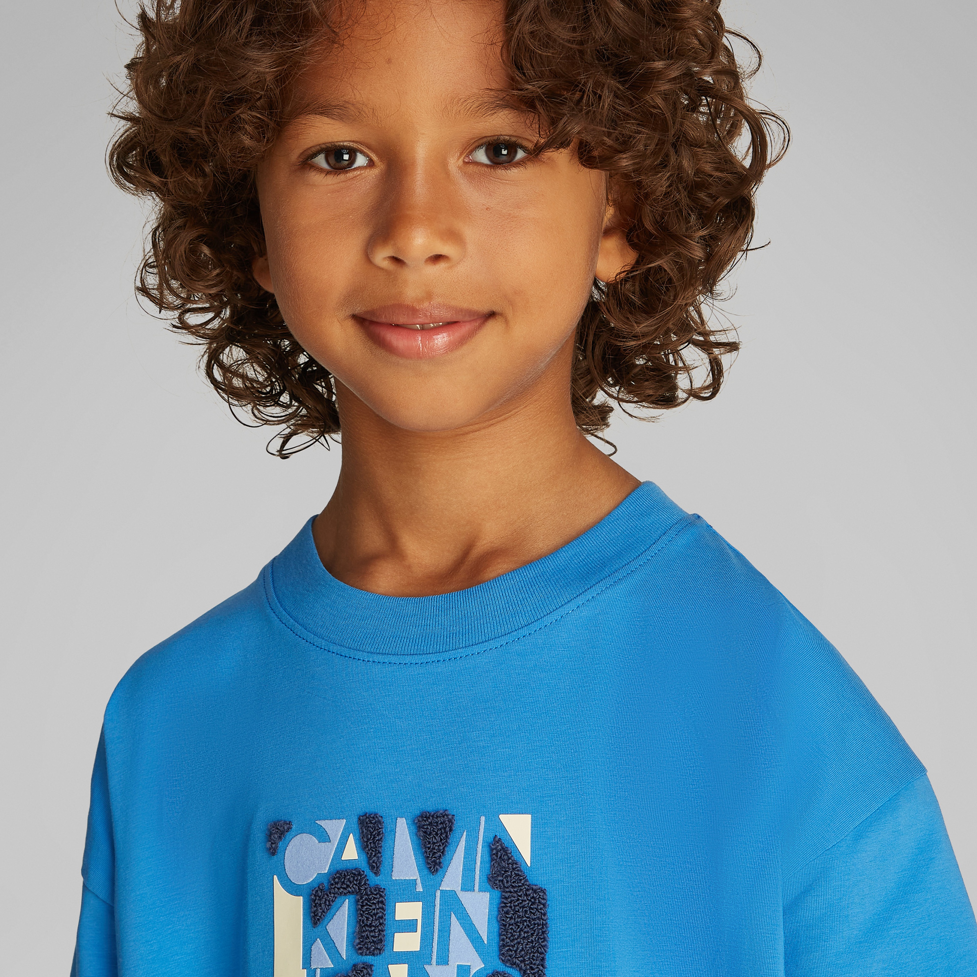 Calvin Klein Geo Logo Çocuk Mavi T-Shirt