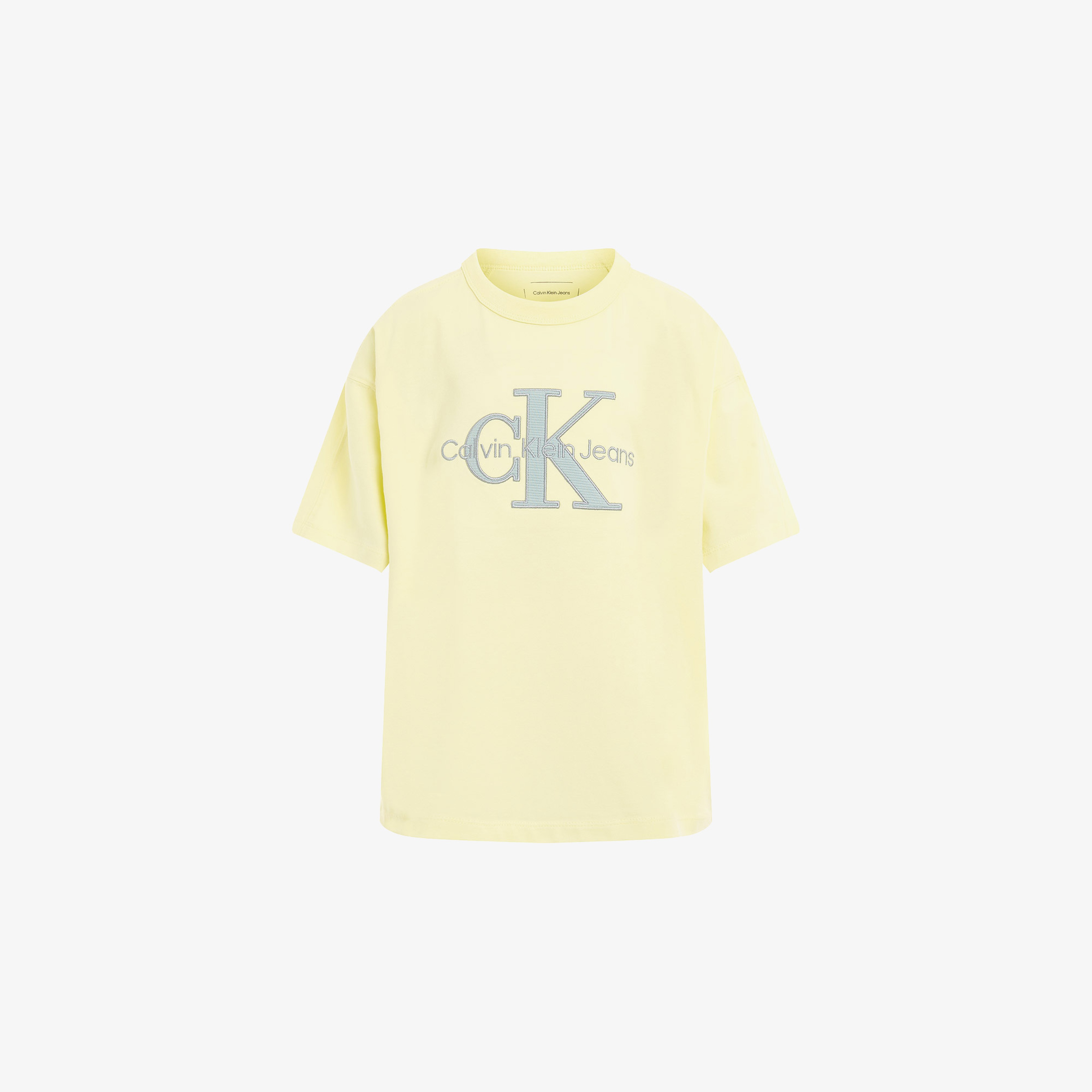 Calvin Klein Ottoman Applique Mono Çocuk Sarı T-Shirt