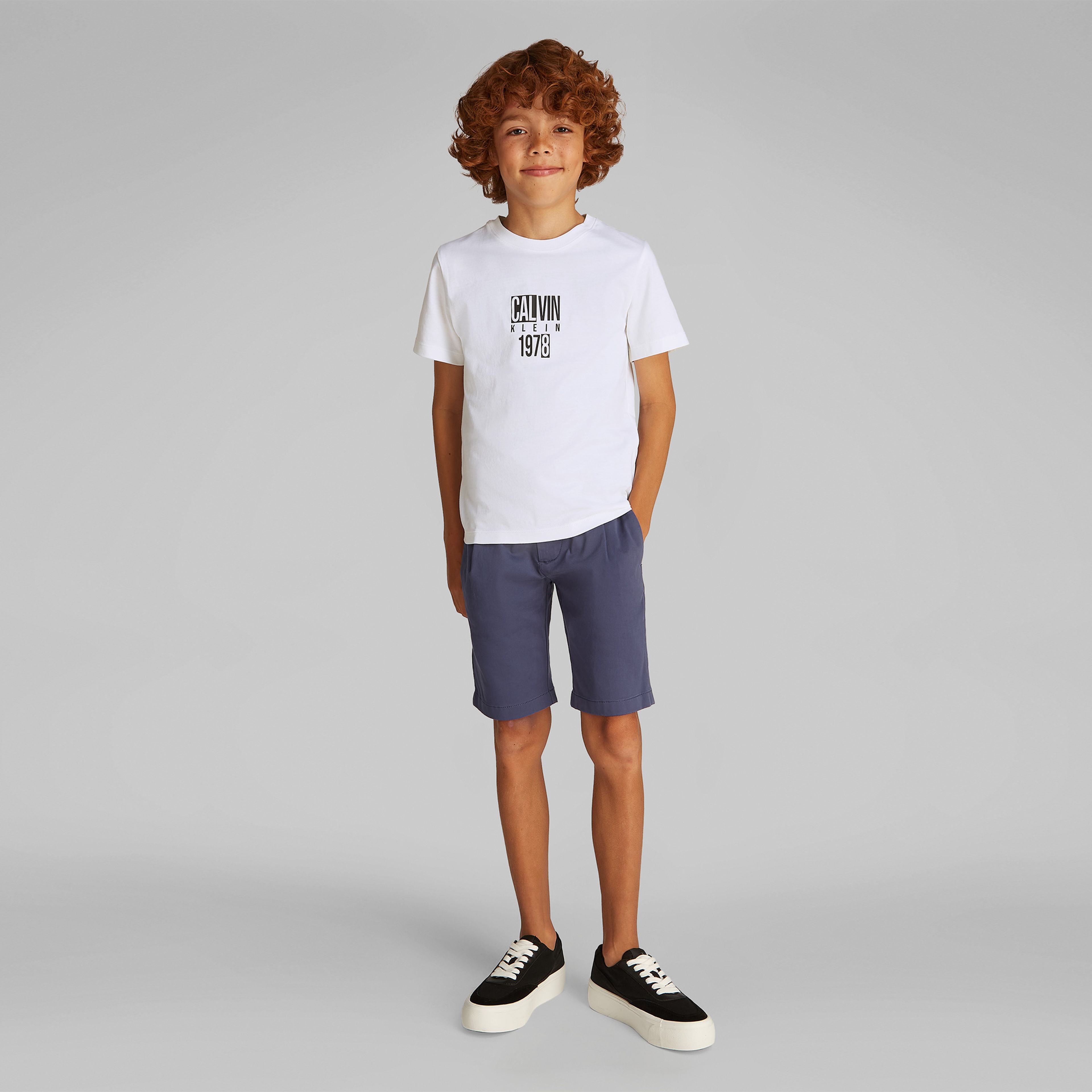 Calvin Klein Good Level Regular Çocuk Beyaz T-Shirt