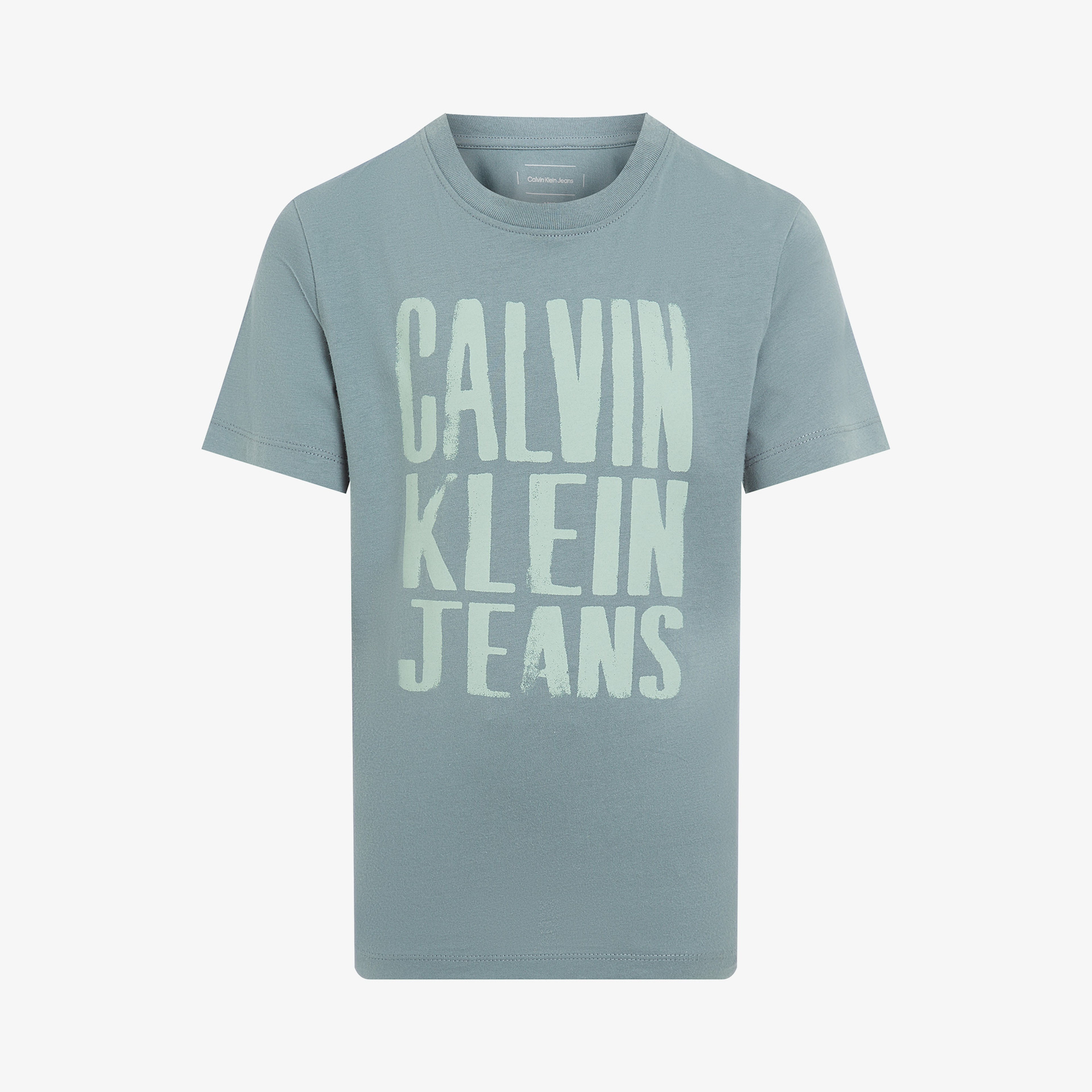 Calvin Klein Slogan Graphic Çocuk Mavi T-Shirt