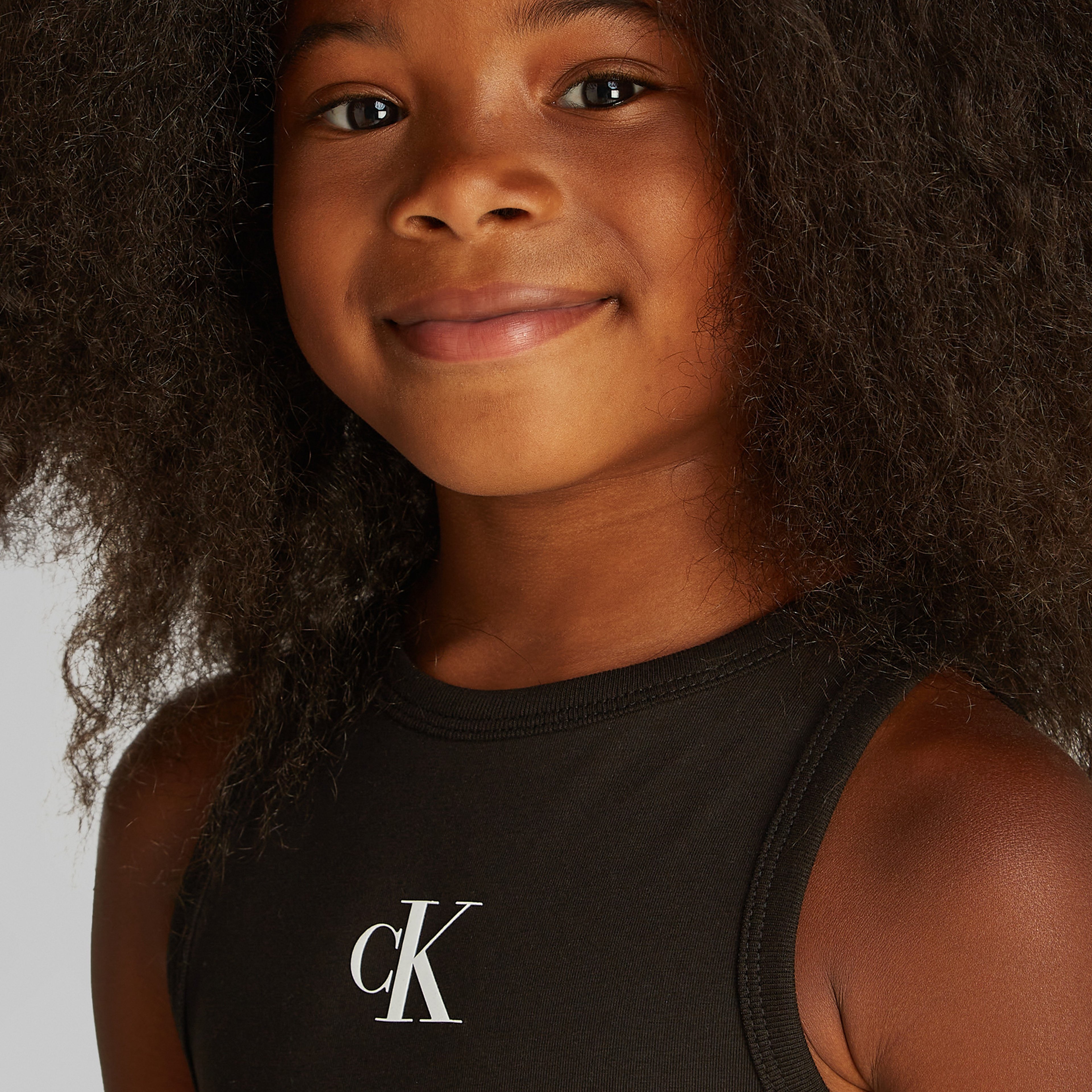 Calvin Klein Logo Tank Çocuk Siyah T-Shirt