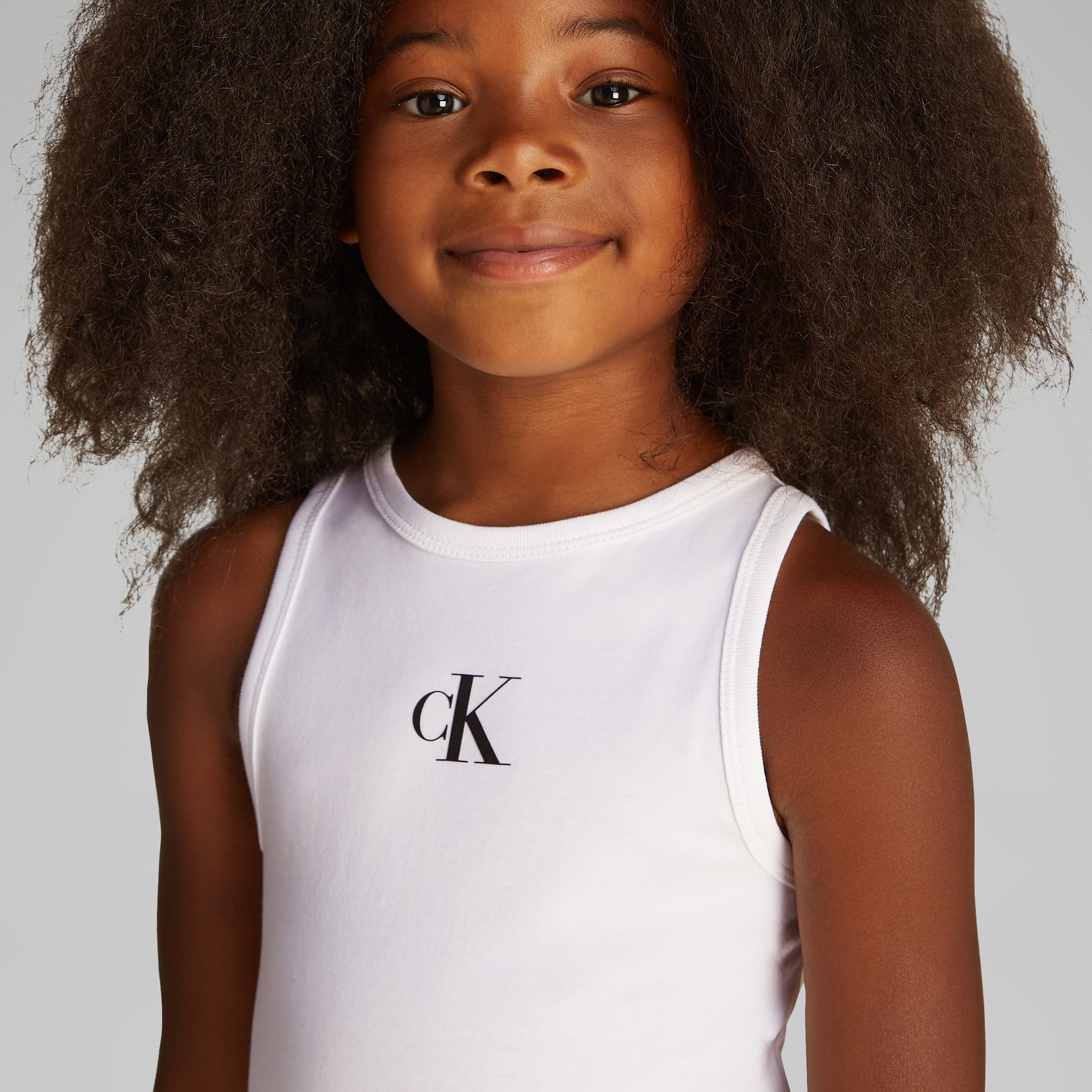 Calvin Klein Logo Tank Çocuk Beyaz T-Shirt