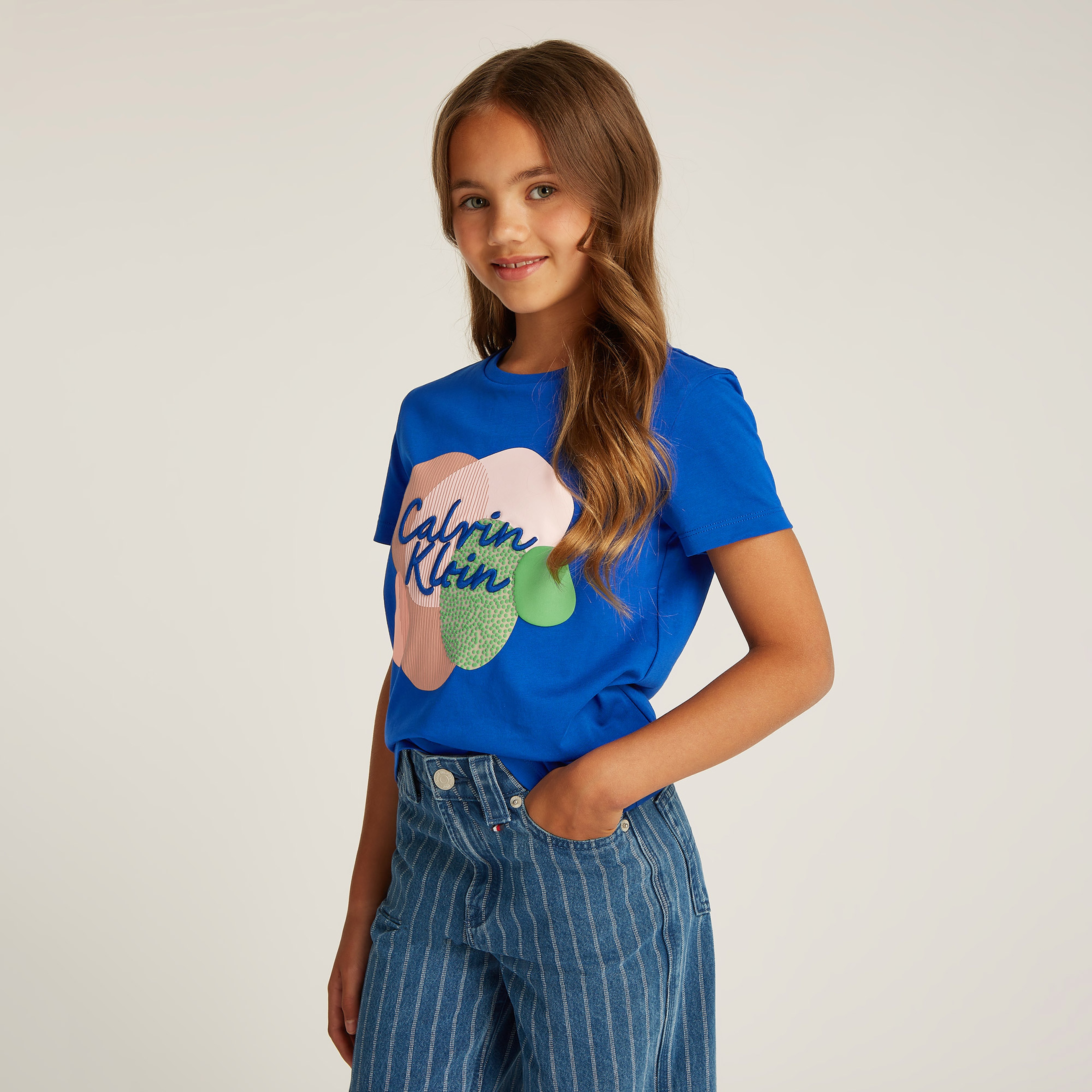 Calvin Klein Graphic Çocuk Mavi T-Shirt