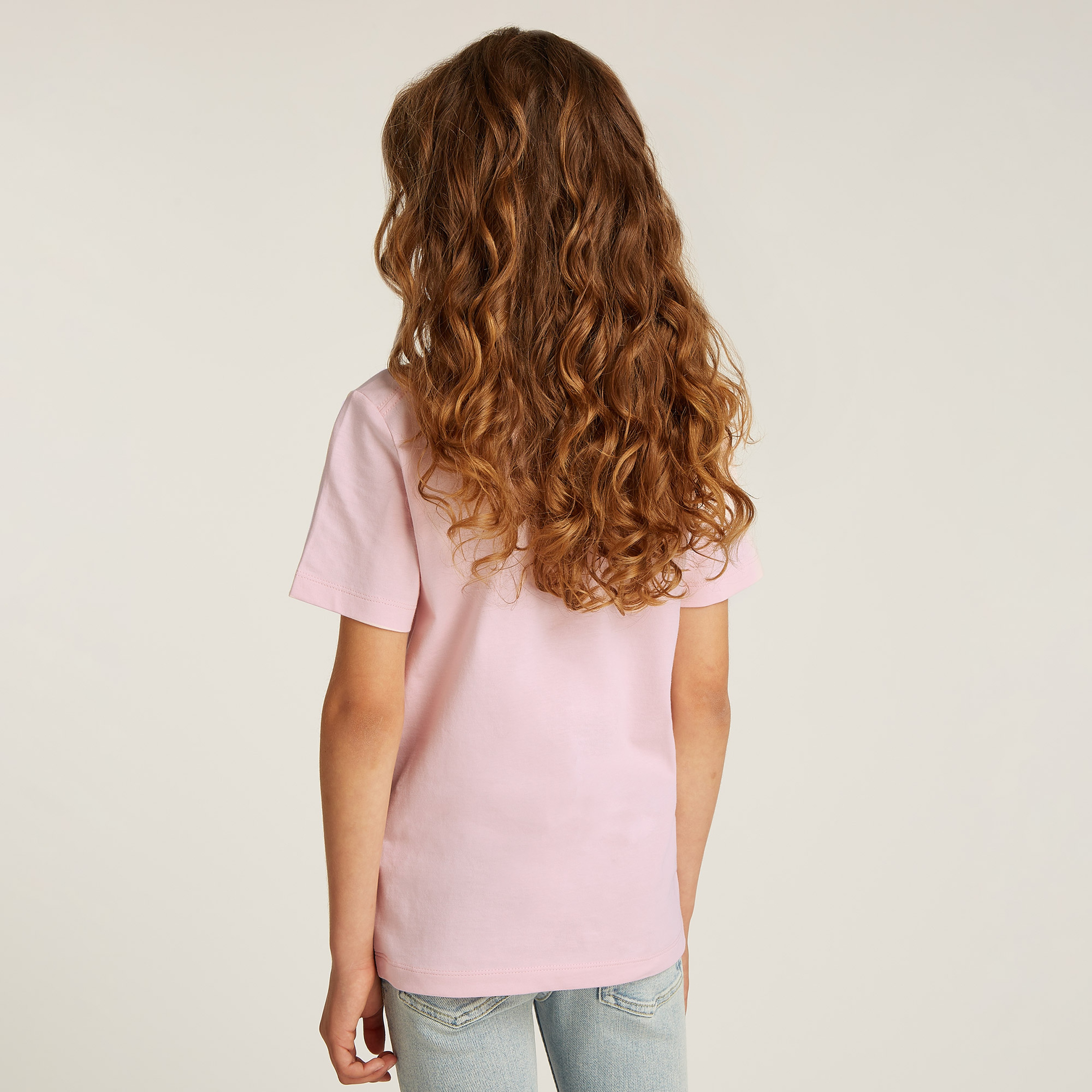 Calvin Klein Monogram Çocuk Pembe T-Shirt