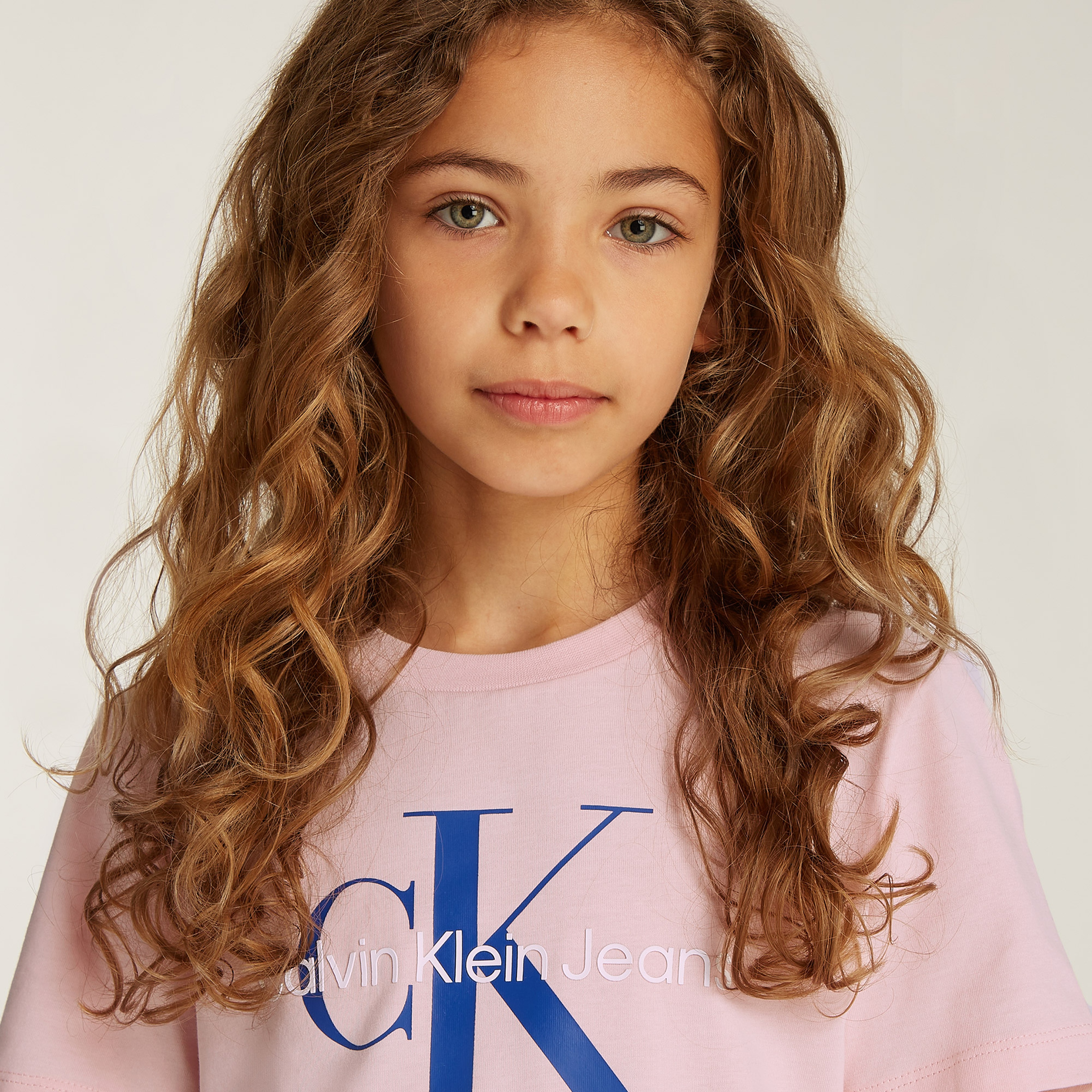 Calvin Klein Monogram Çocuk Pembe T-Shirt